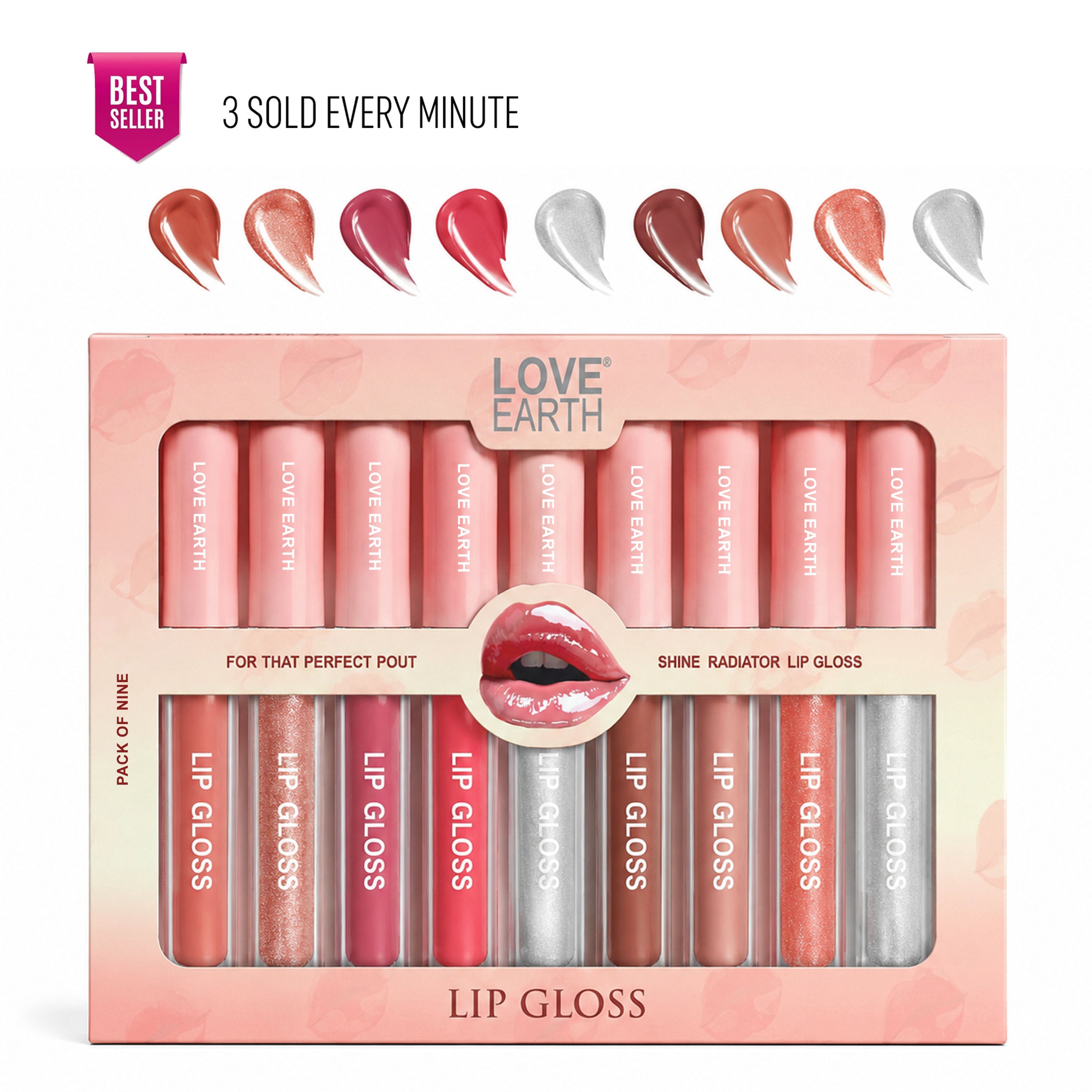 Lip Gloss Pack Of 9