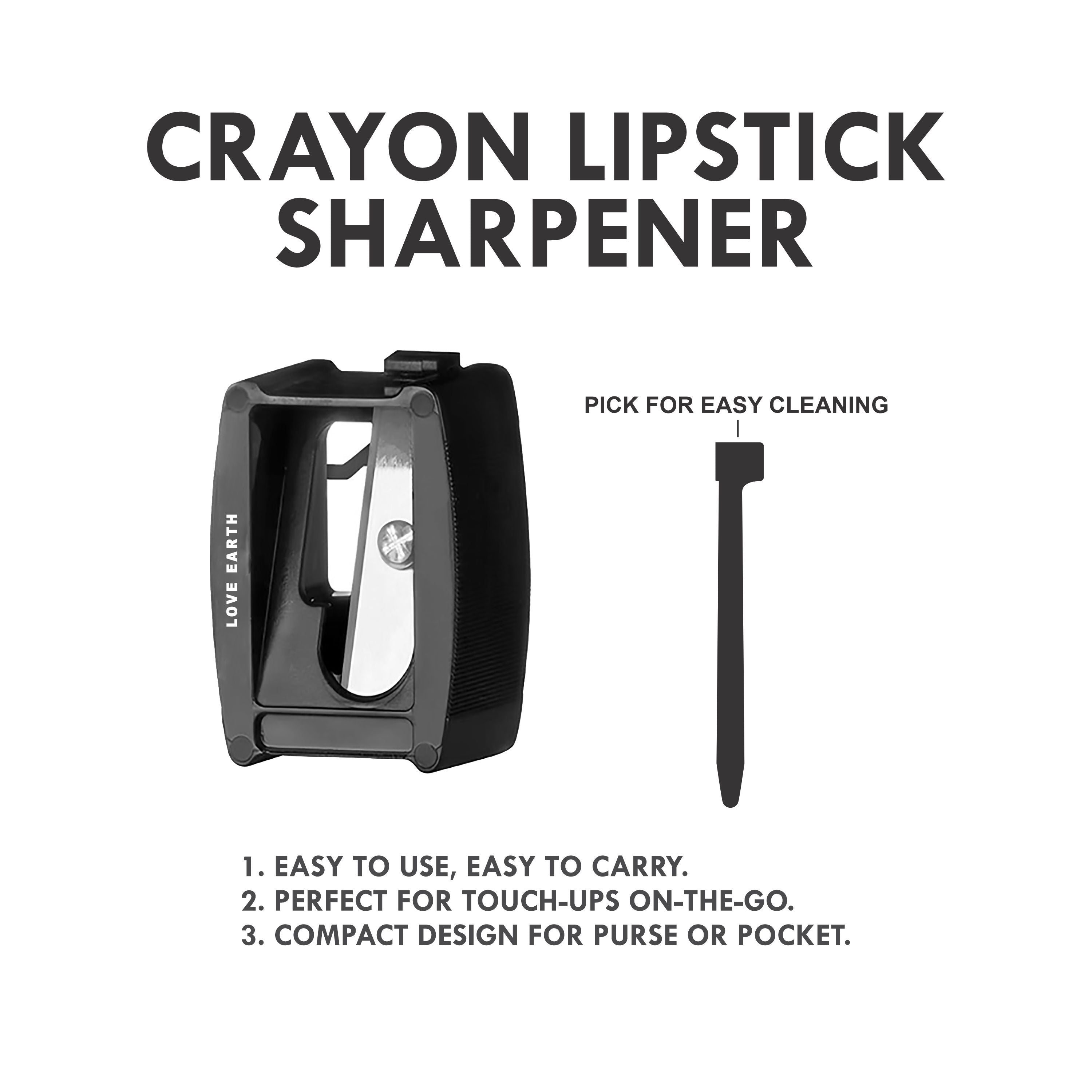 Sharpener | For Lip Crayon | Professional-Grade Makeup Sharpener