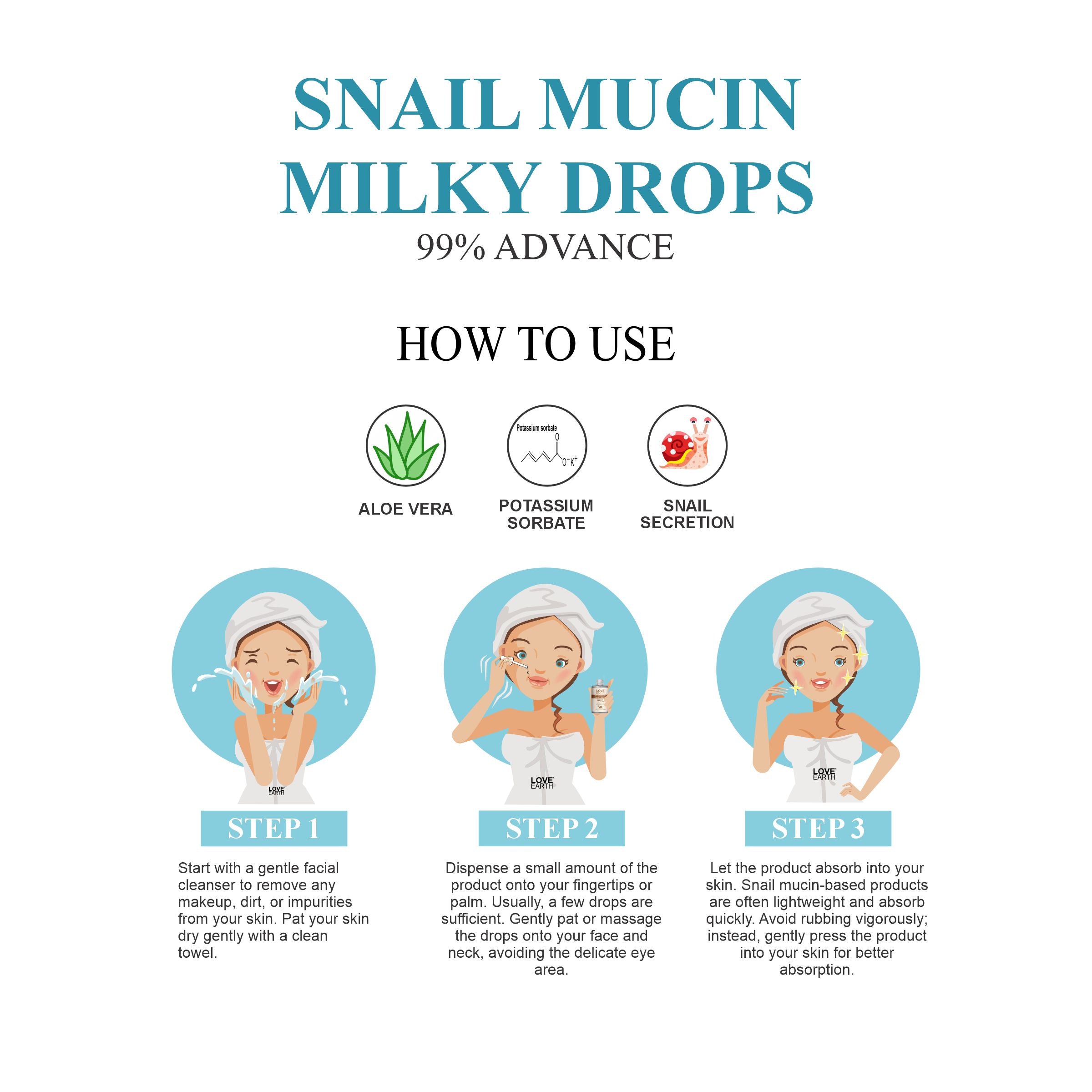 Snail Mucin Milky Drops Face Serum 30ml
