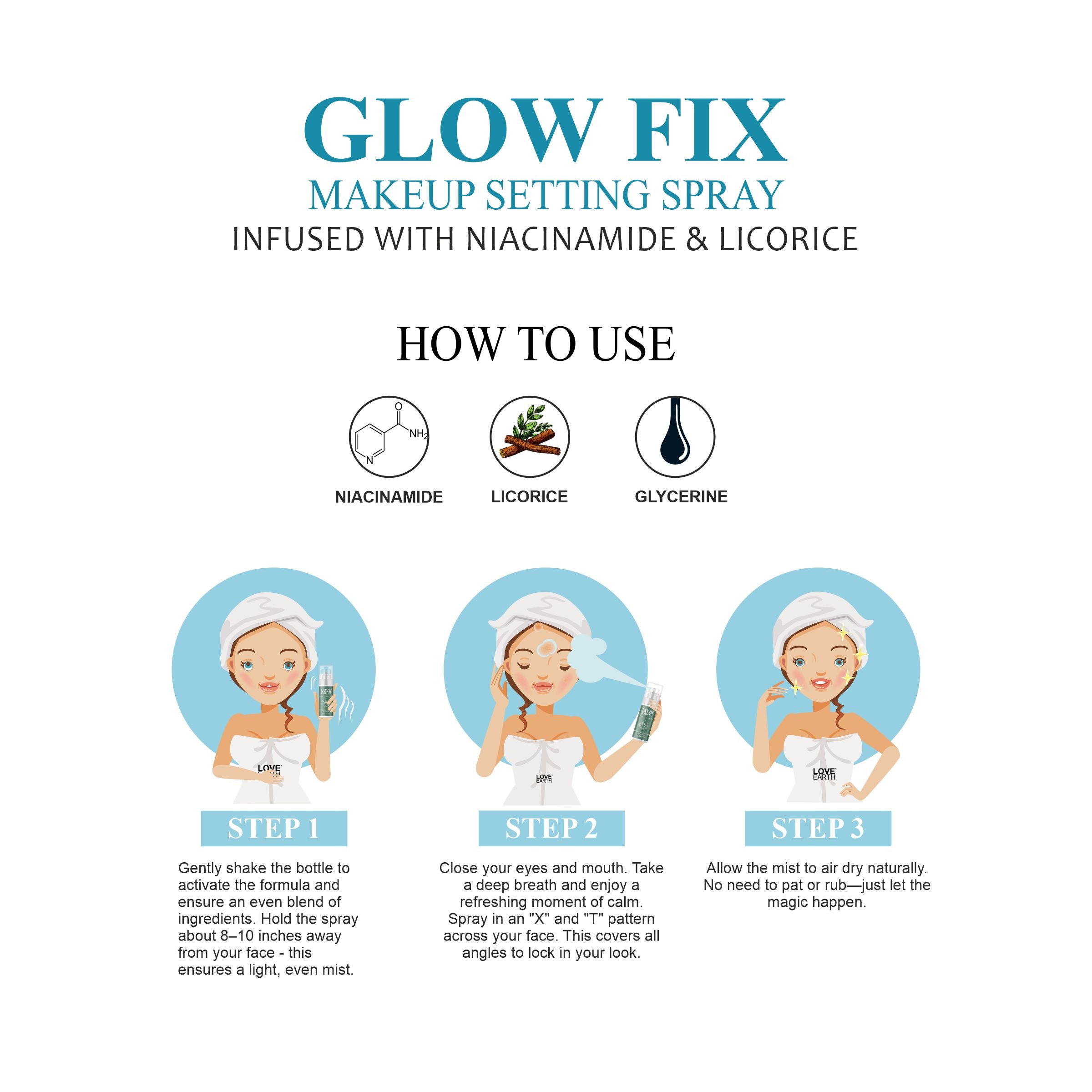 Makeup Setting Spray Glow Fix - 50ML