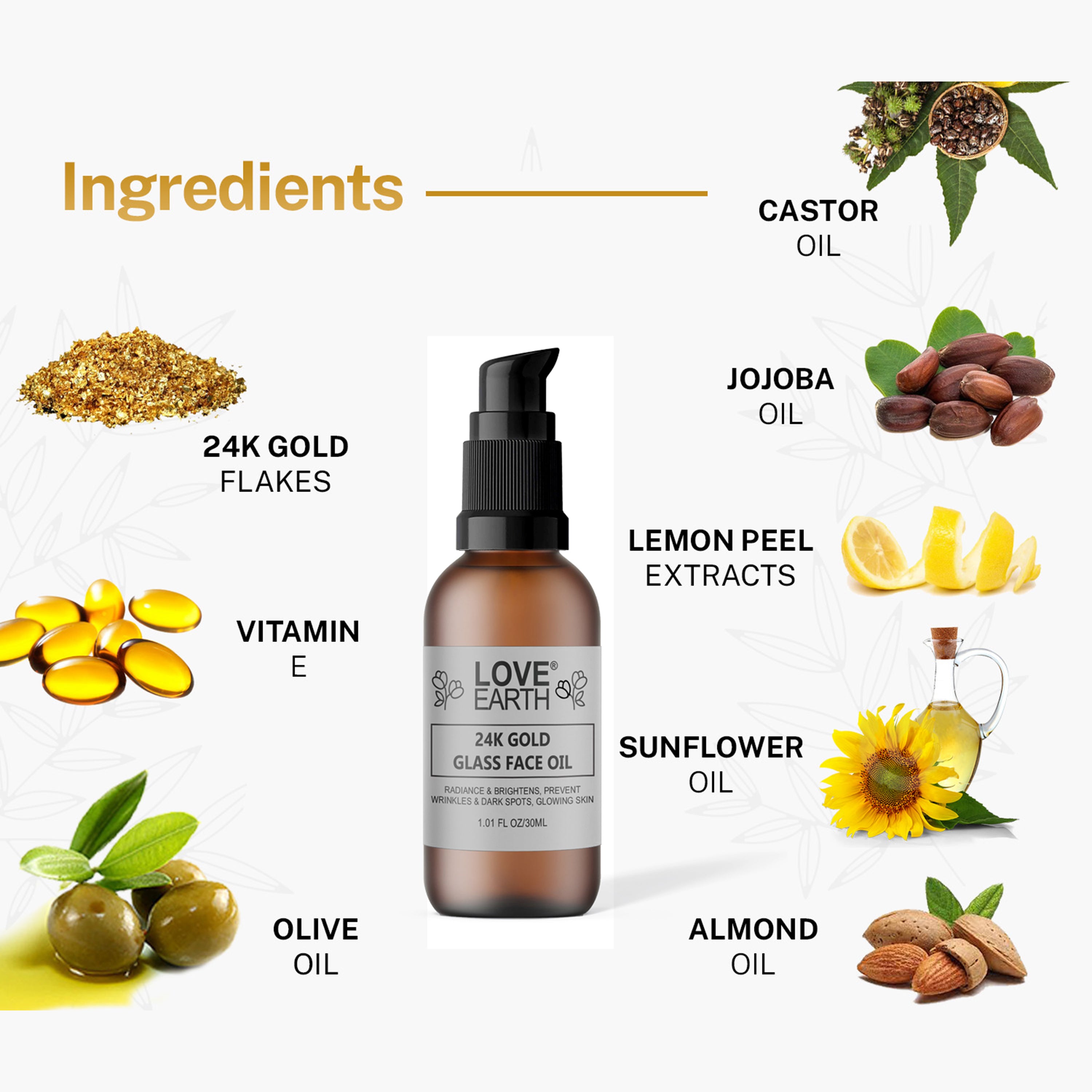 24K Gold Glass Face Oil β 30ML (Glow)