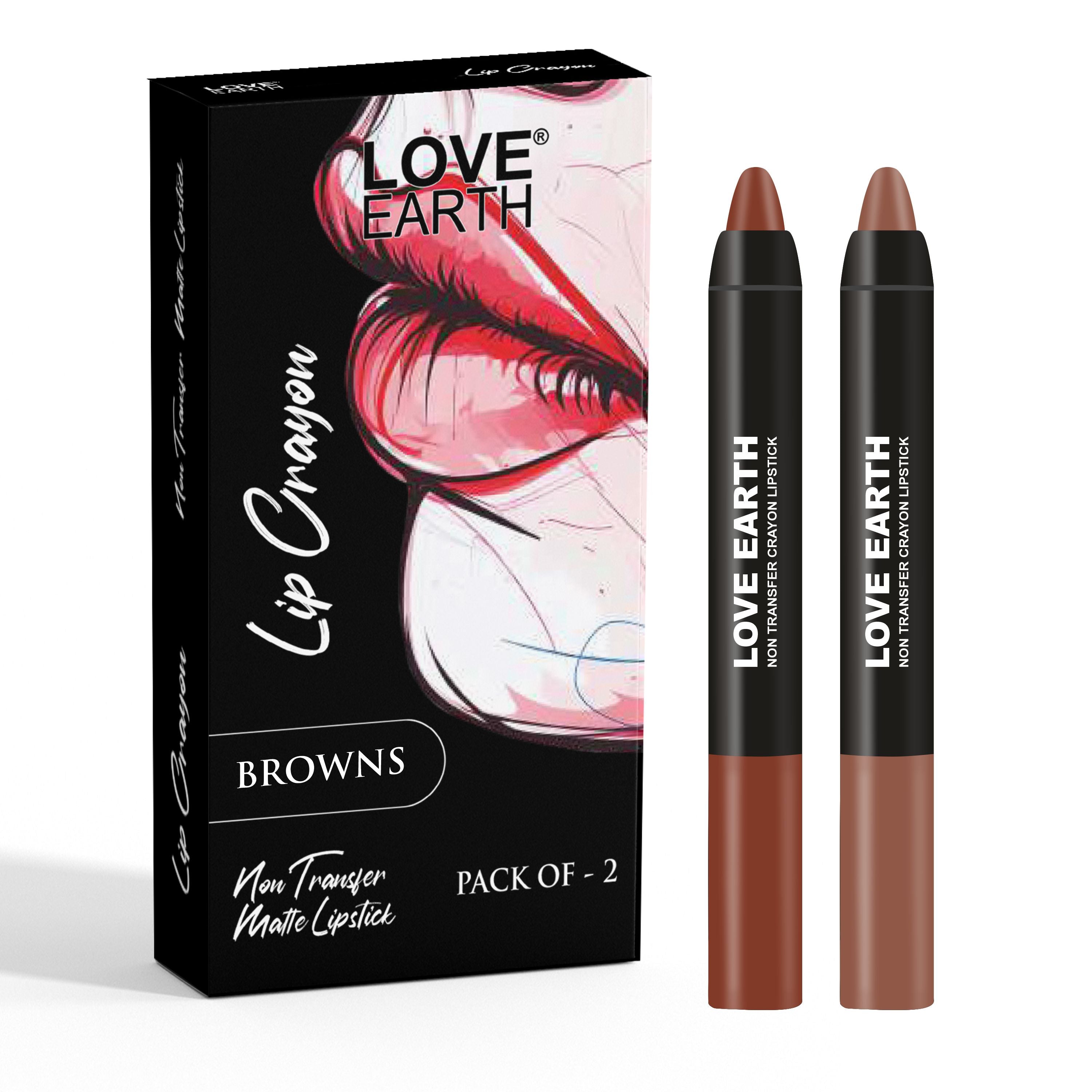 Lip Crayon Pack Of 2 Browns