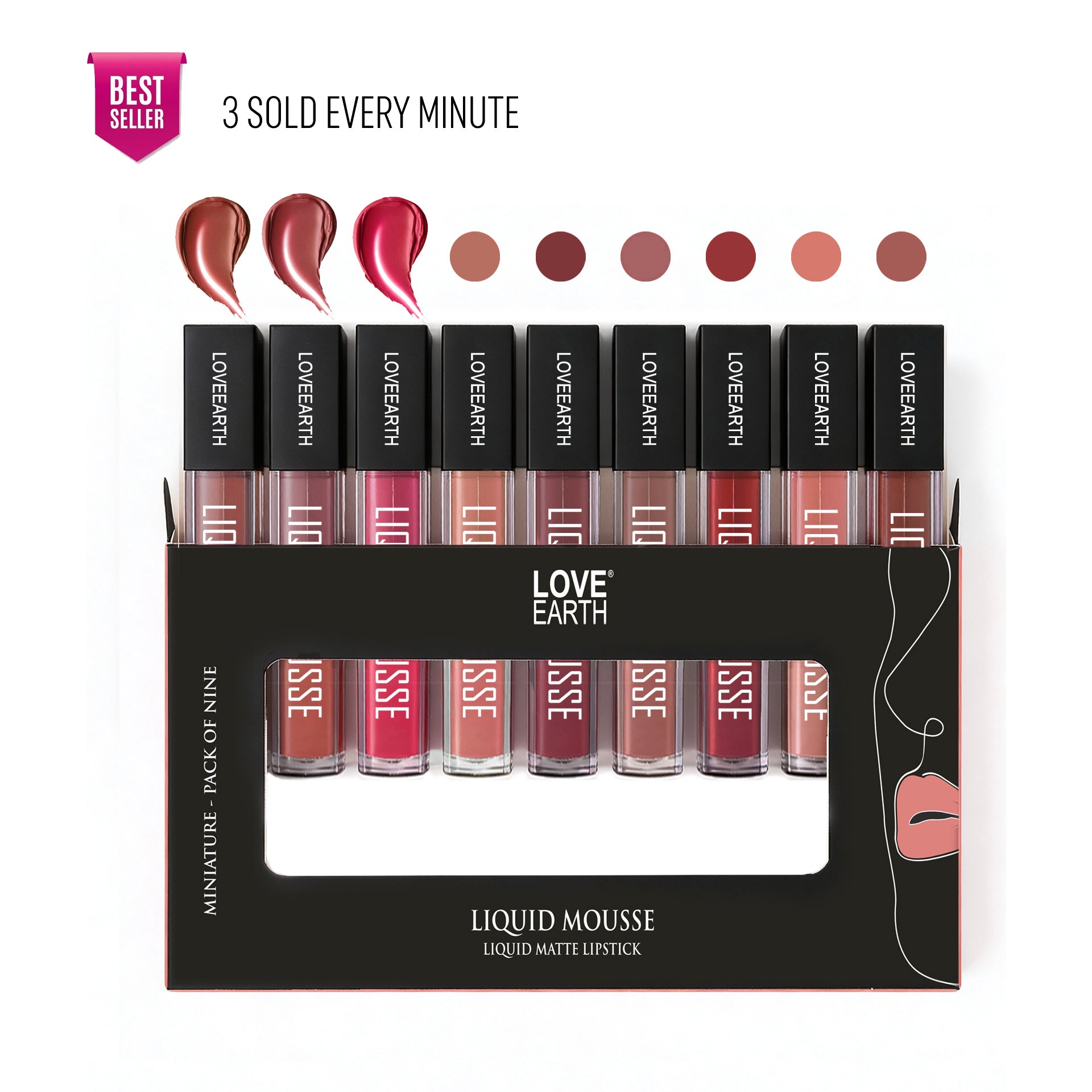 Liquid Lipstick Pack Of 9 Minis