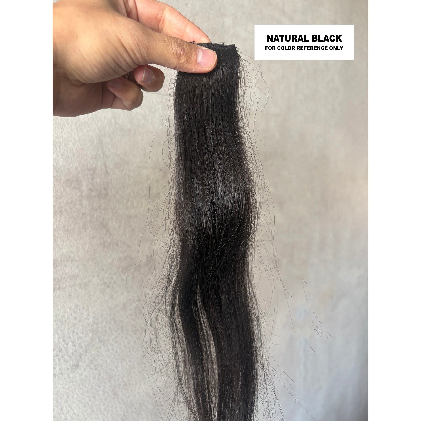 Single Clip Side Hair Extensions 14 inch Natural Black
