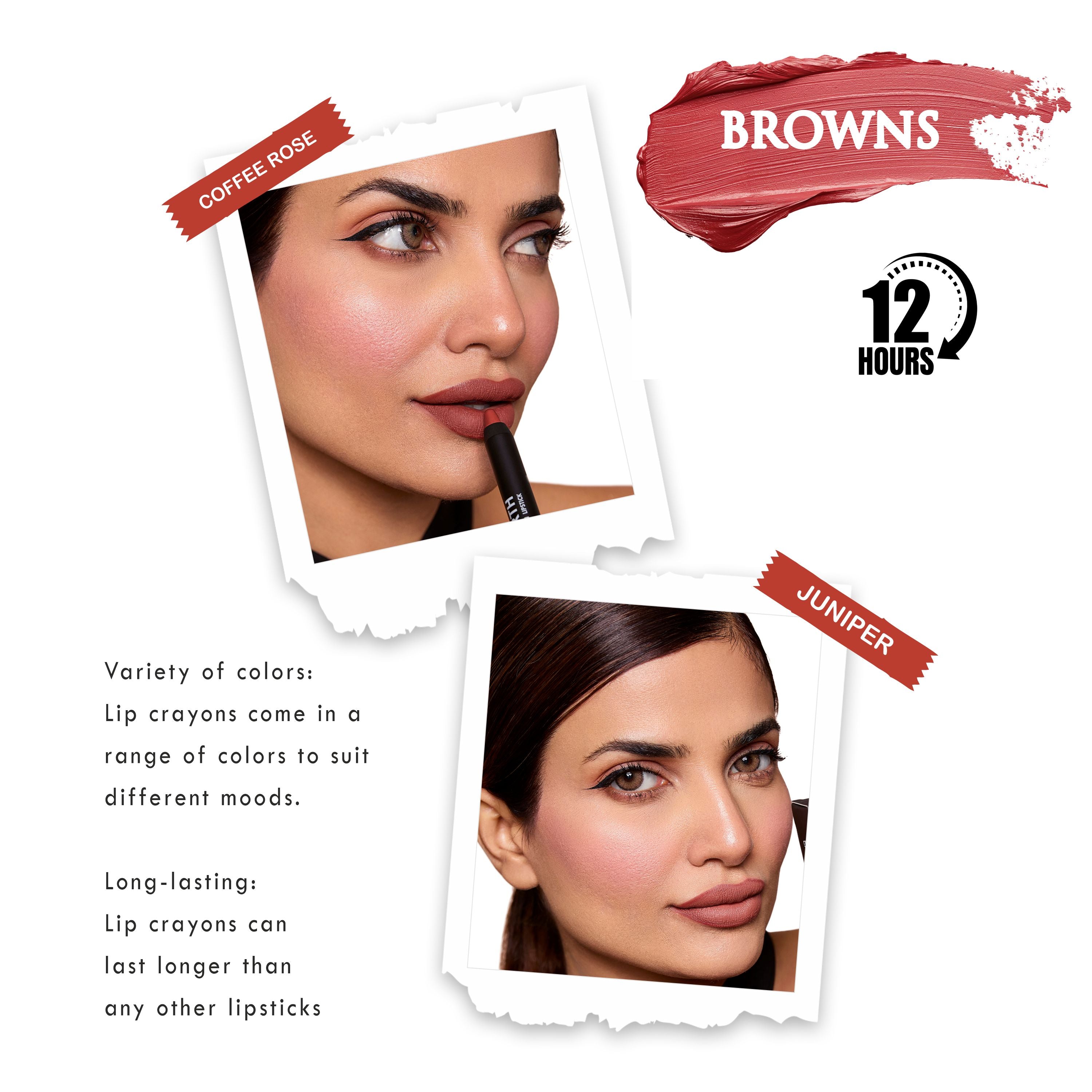 Lip Crayon Pack Of 2 Browns