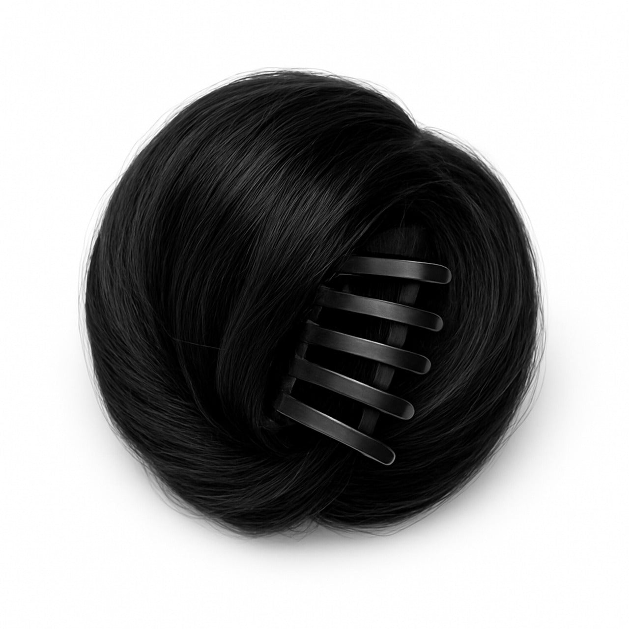 Clip-on Hair Bun Natural Black