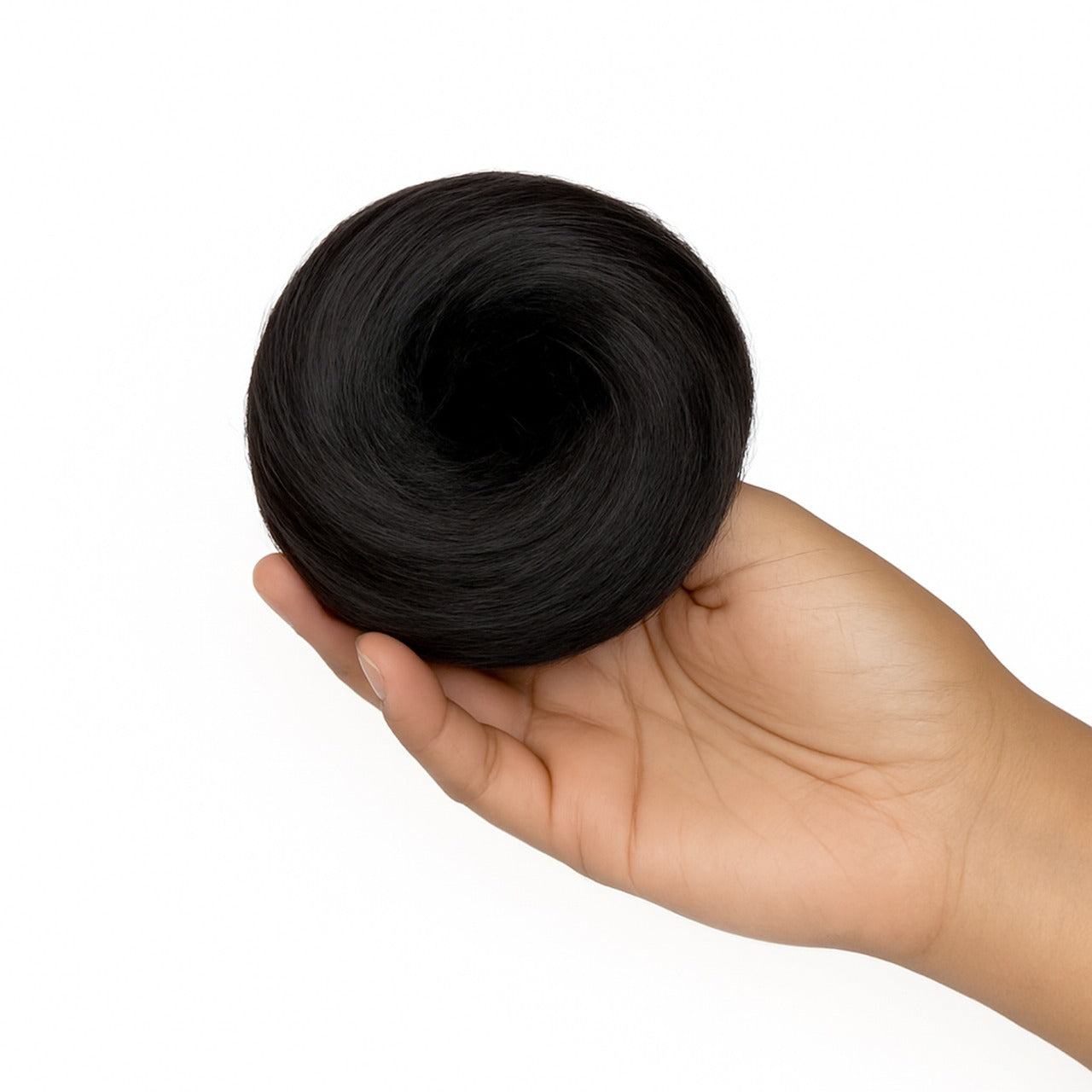 Clip-on Hair Bun Natural Black