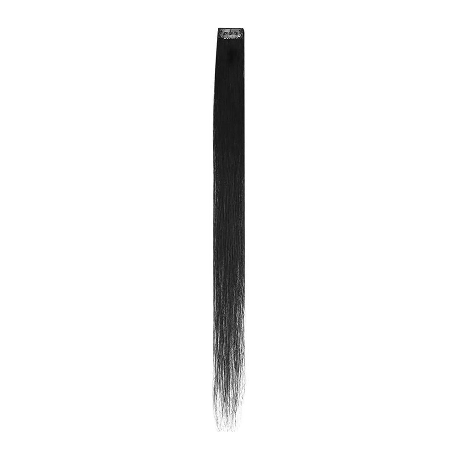 Single Clip Side Hair Extensions 14 inch Natural Black