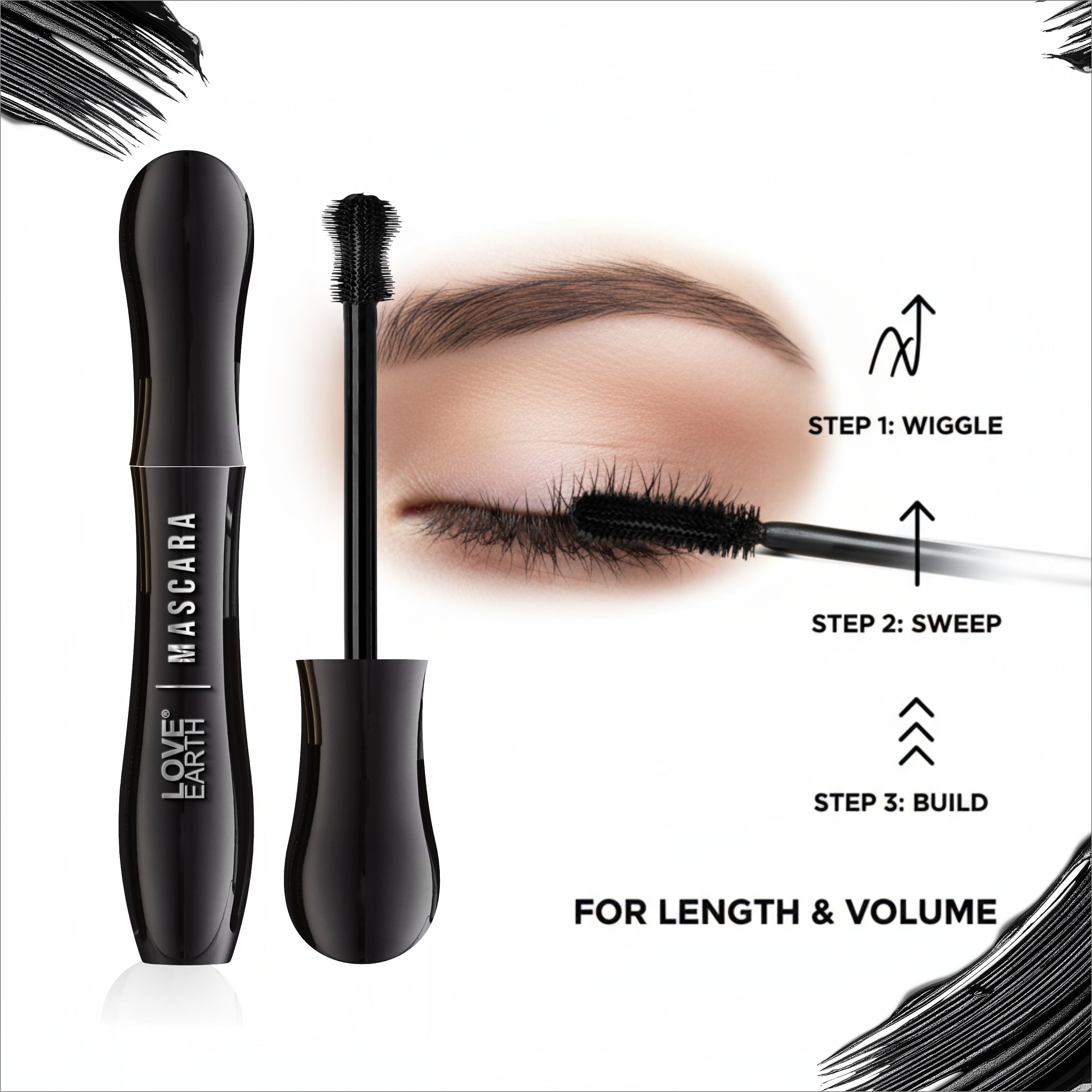 Mascara–Volumizing & Lengthening|Smudge-Proof, Long-Lasting & Intense Black-8ml