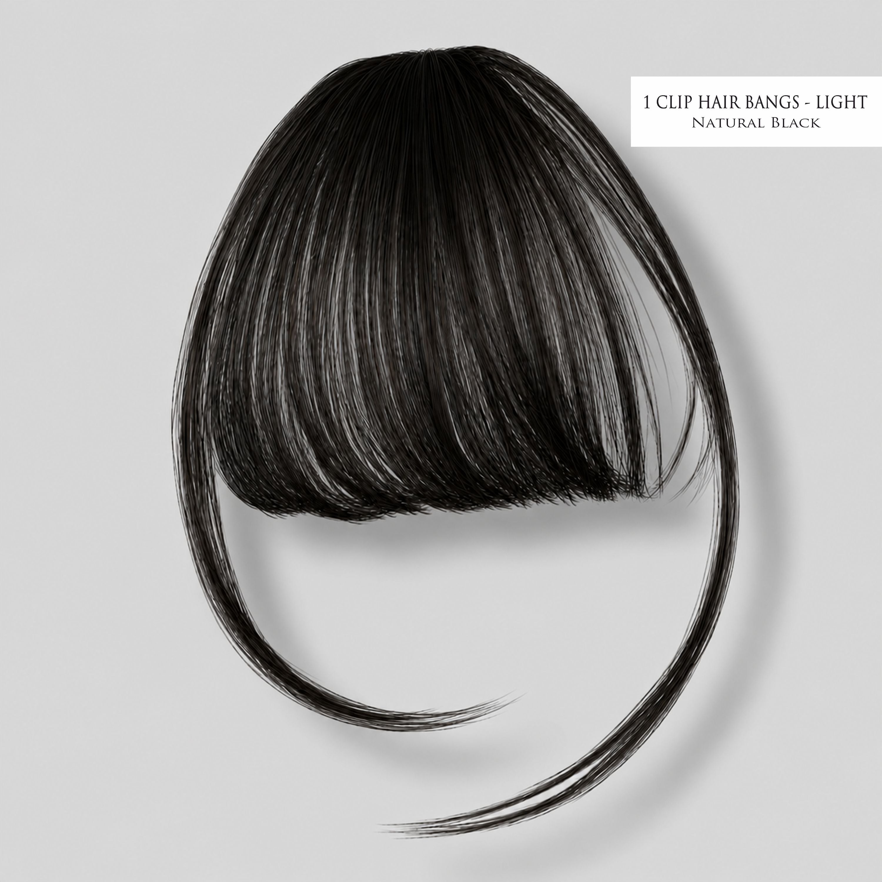1 Clip Bangs Light- Natural Black