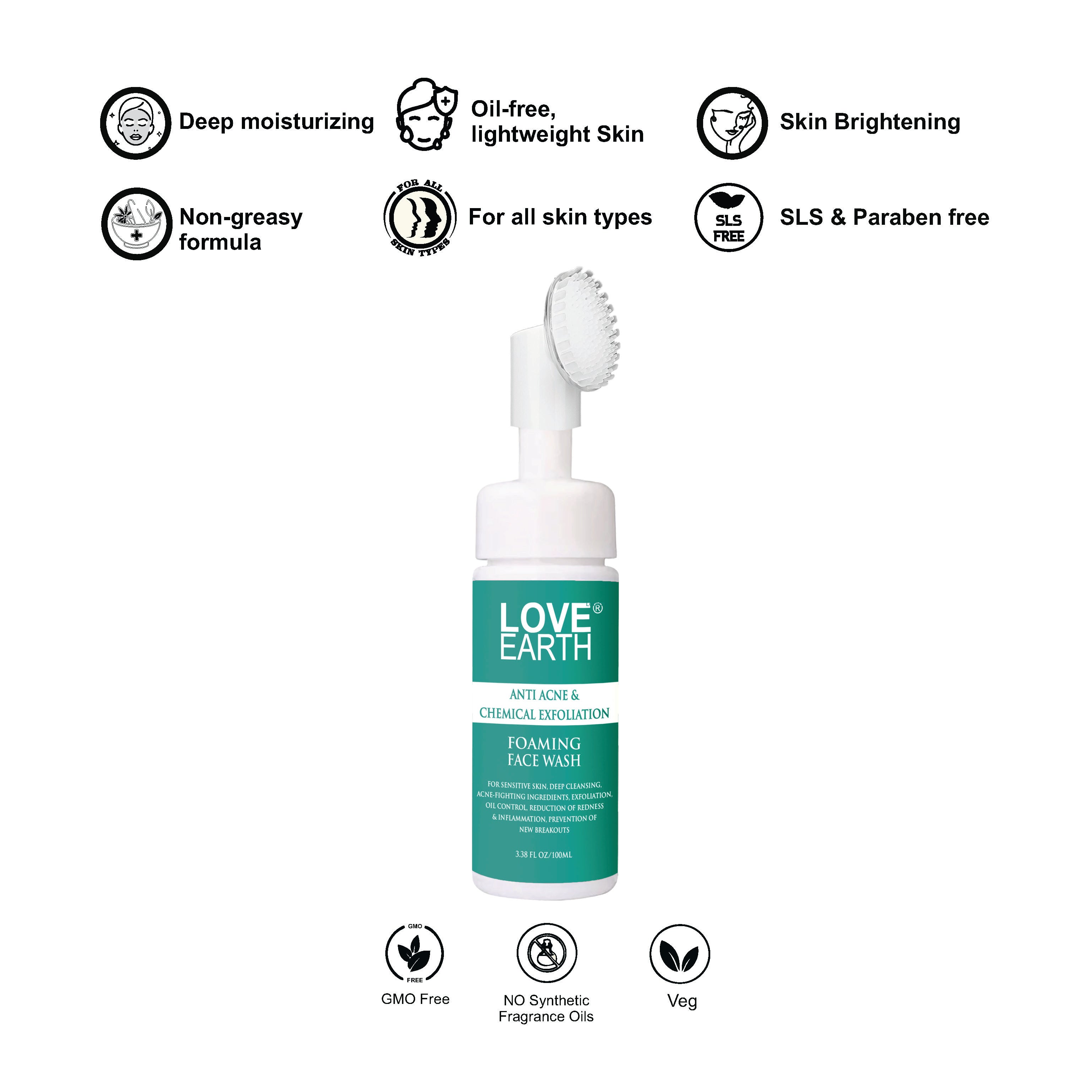 ANTI ACNE & CHEMICAL EXFOLIATION FOAMING FACE WASH