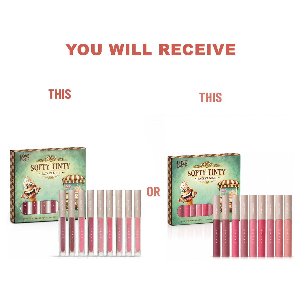 Softy Tinty Lipstick-Pack Of 9