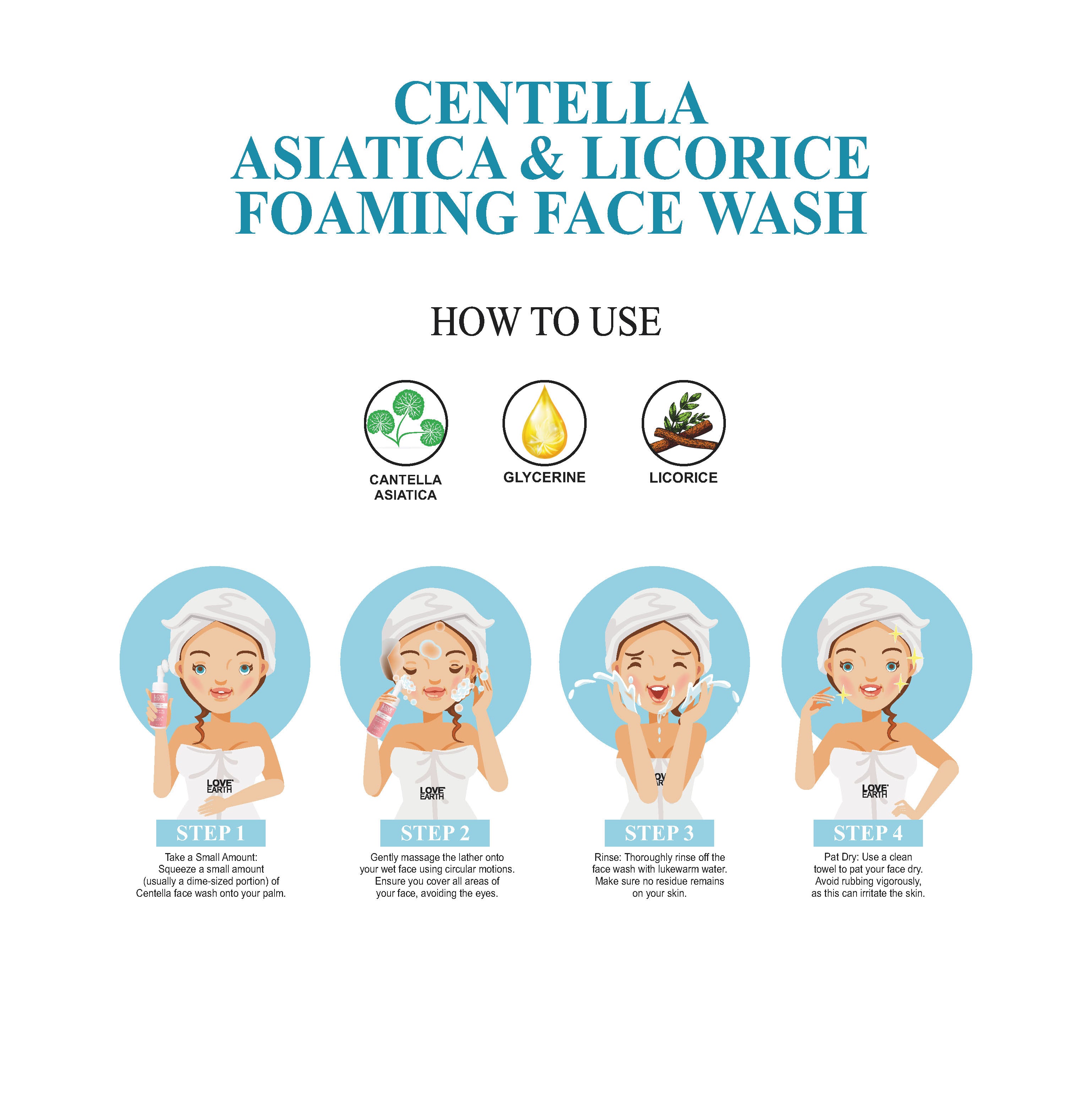 CENTELLA ASIATICA & LICORICE FOAMING FACE WASH