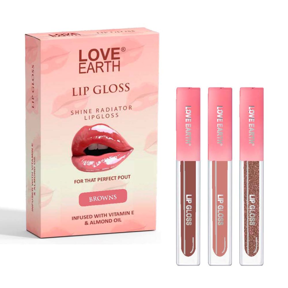 Liquid Lip Gloss Browns - Pack of 3