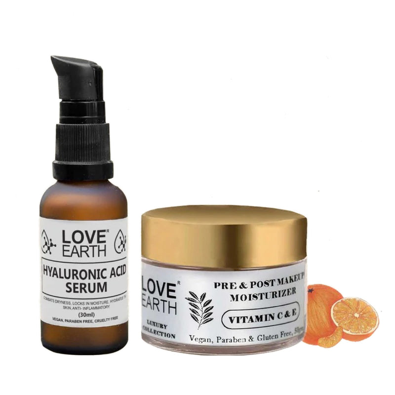 Hyaluronic Acid Serum & Pre And Post Makeup Moisturizing Cream Kit