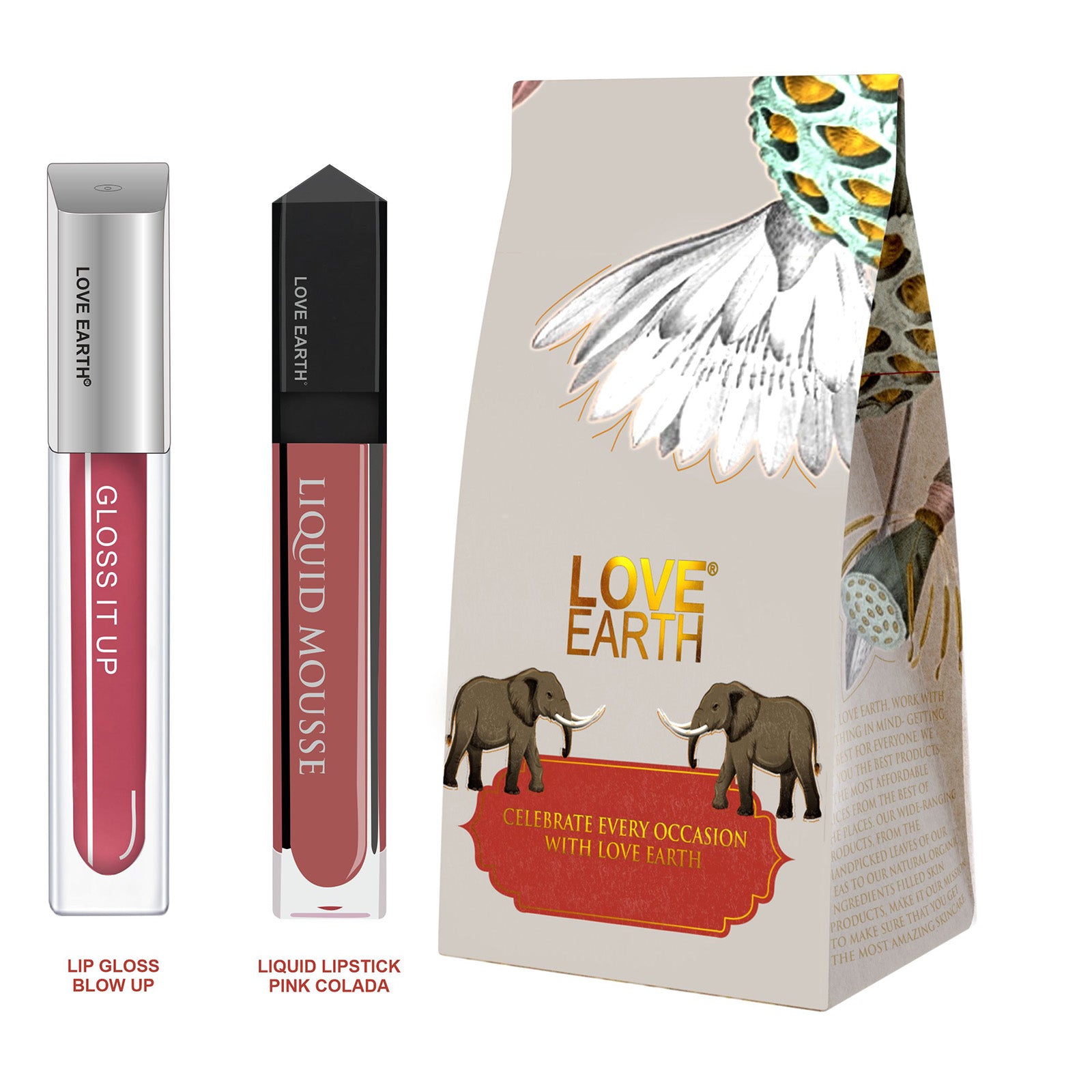 Liquid Lipstick Pink Colada & Lip Gloss Blow Up Gift Pack