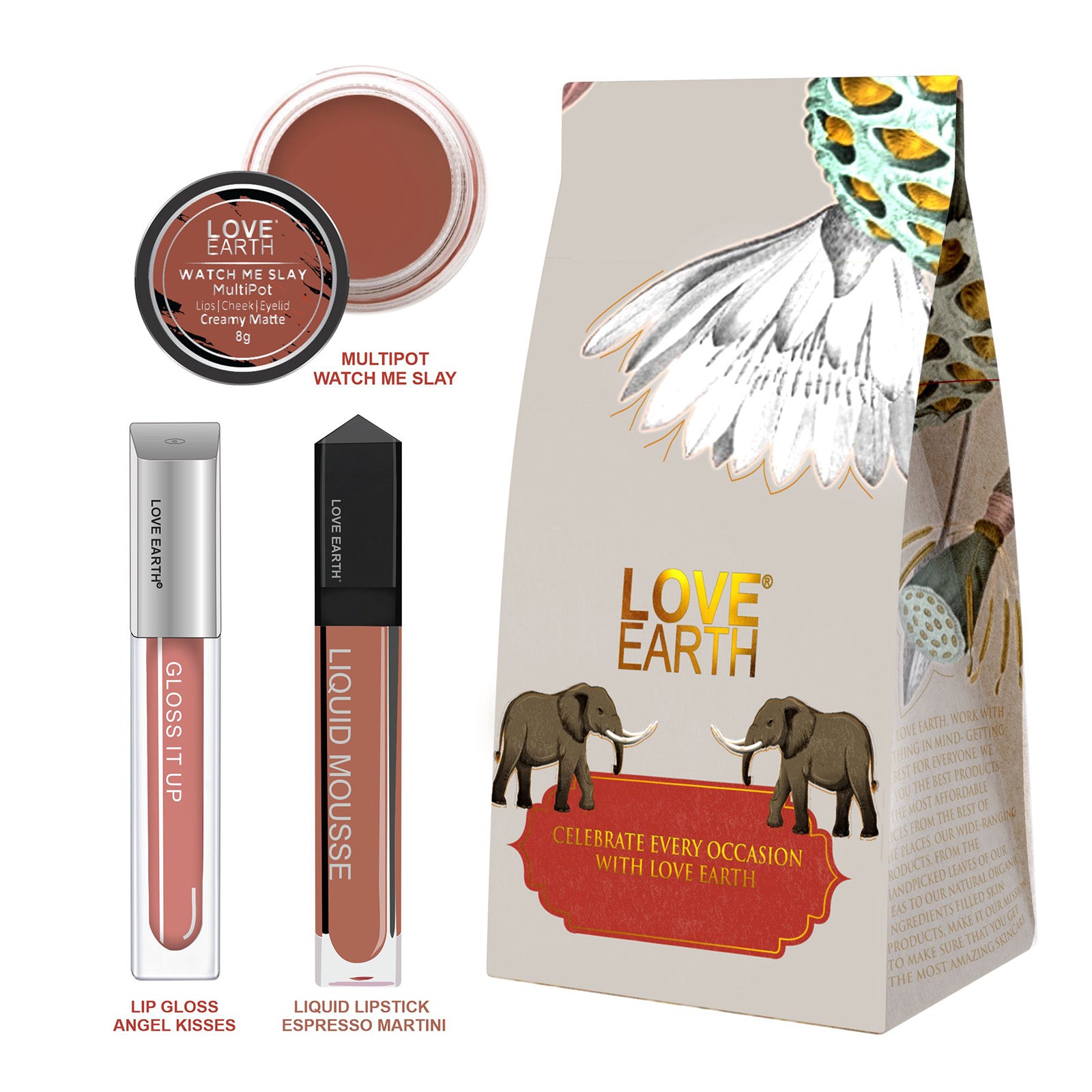 Lip And Cheek Tint Watch Me Slay,  Liquid Lipstick Espresso Martini & Lip Gloss Angel Kisses Gift Pack