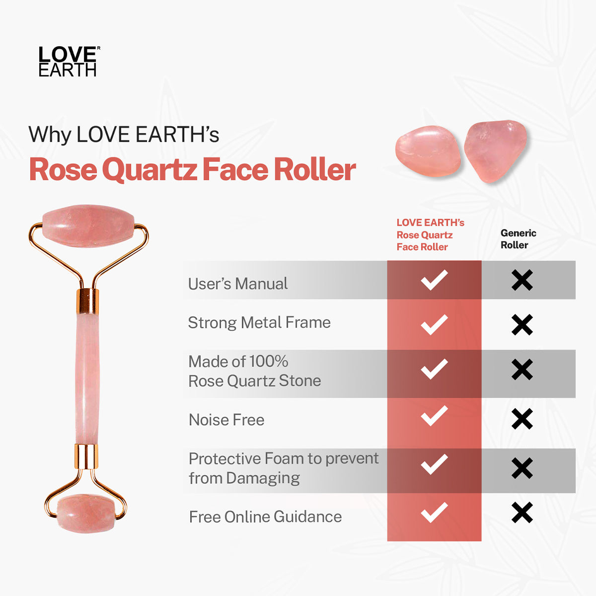 Rose Quartz Face Roller