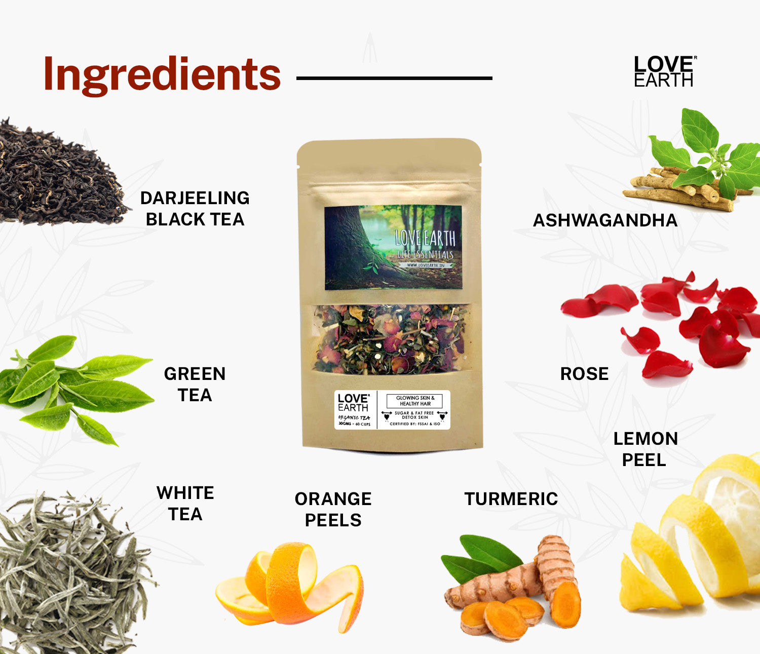 Glowing Skin & Healthy Hair – Organic Green Tea – 30gms
