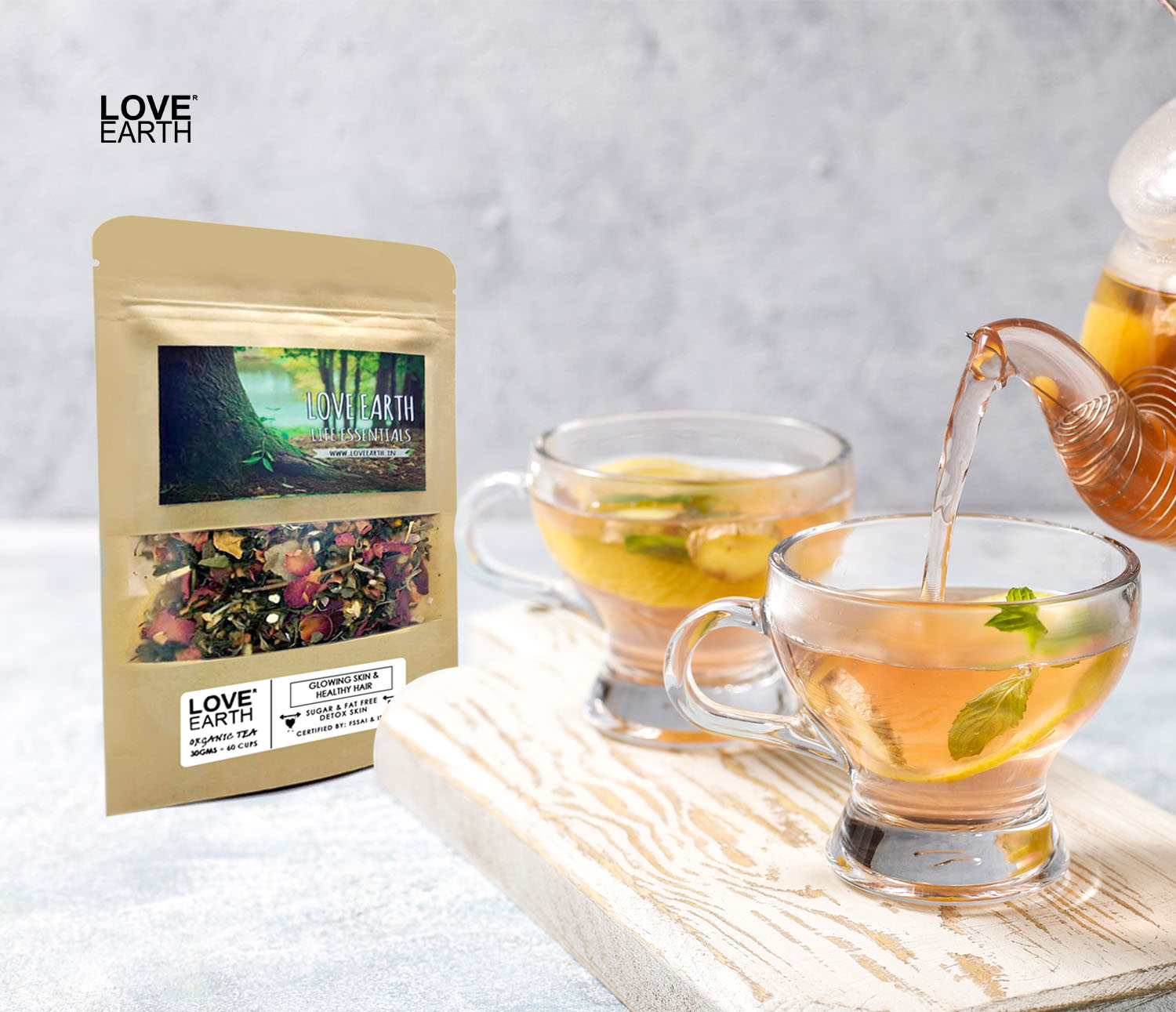 Glowing Skin & Healthy Hair – Organic Green Tea – 30gms