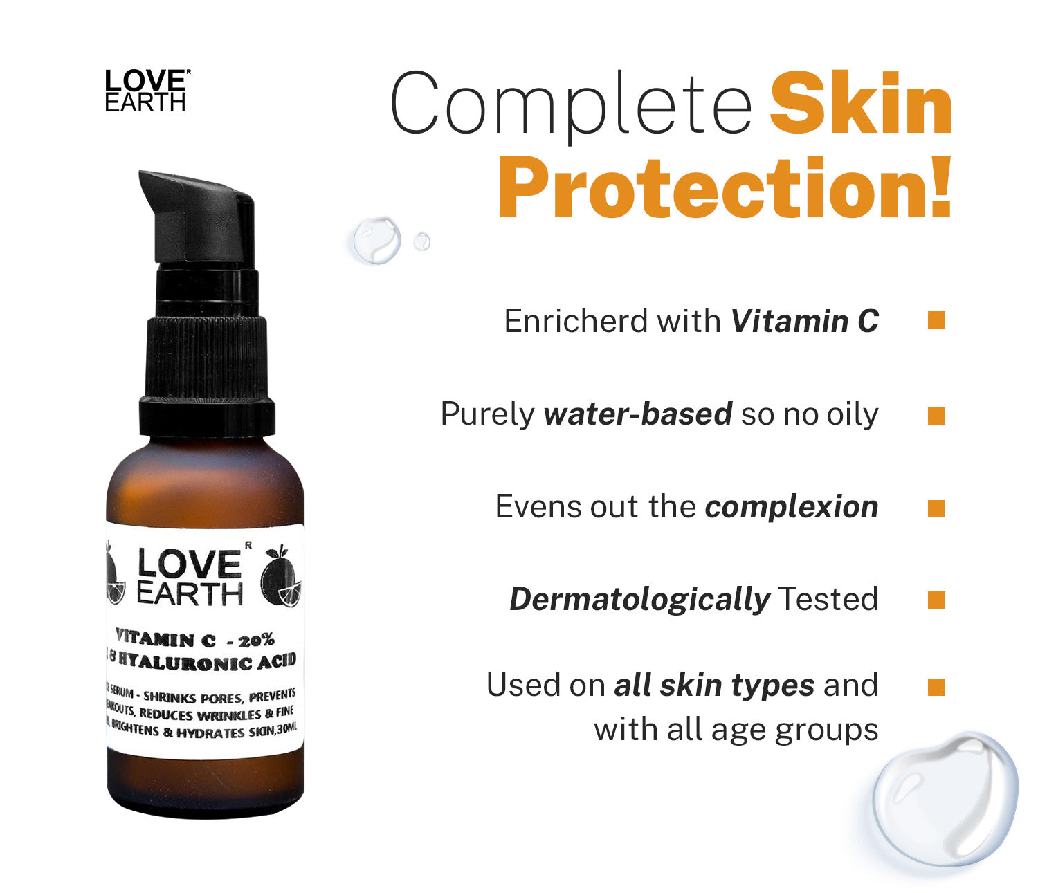 Vitamin C 20 % And E Hyaluronic Acid – Face Serum
