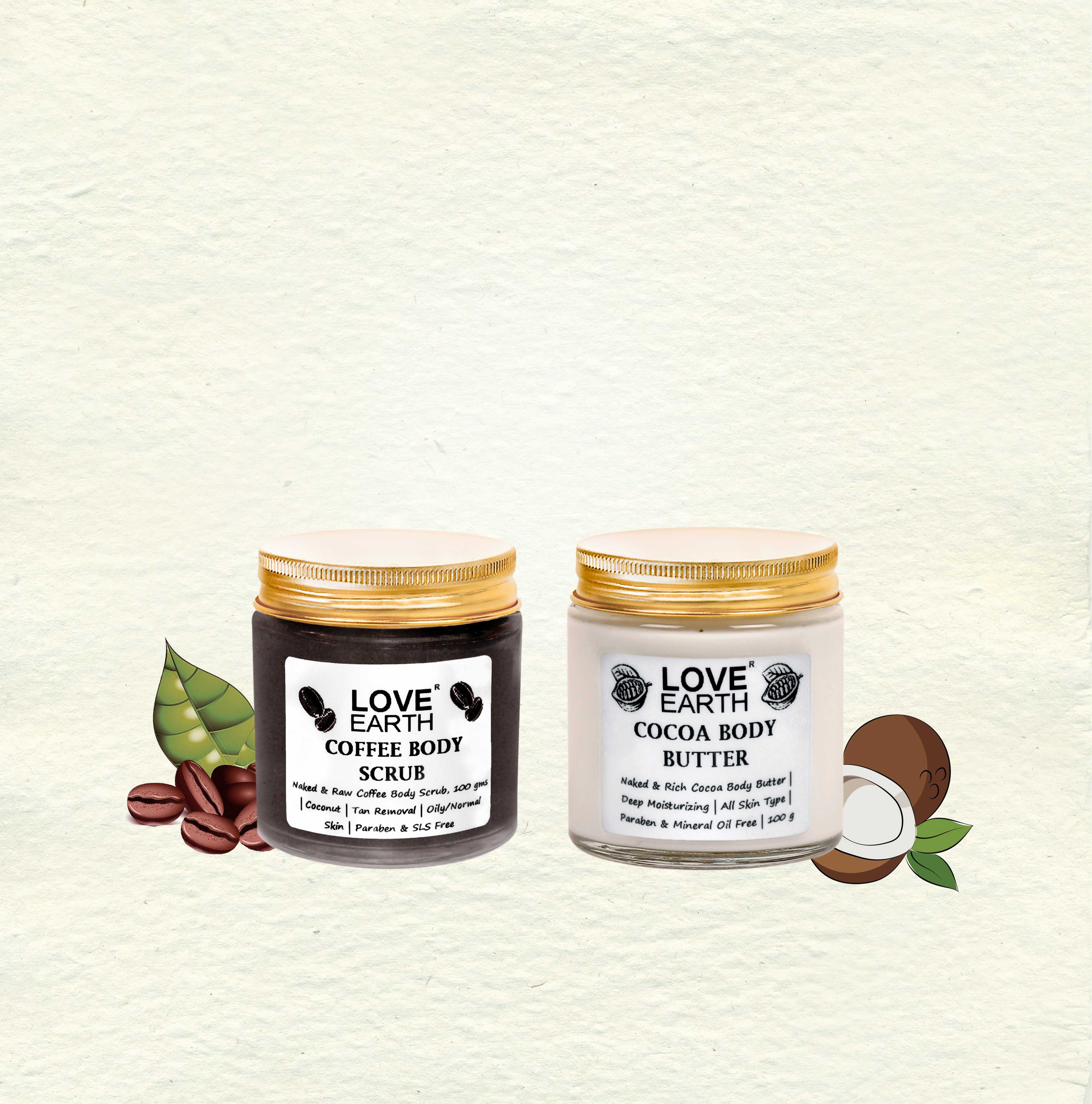 Body Polish Kit – Coffee Body Scrub & Cocoa Body Butter