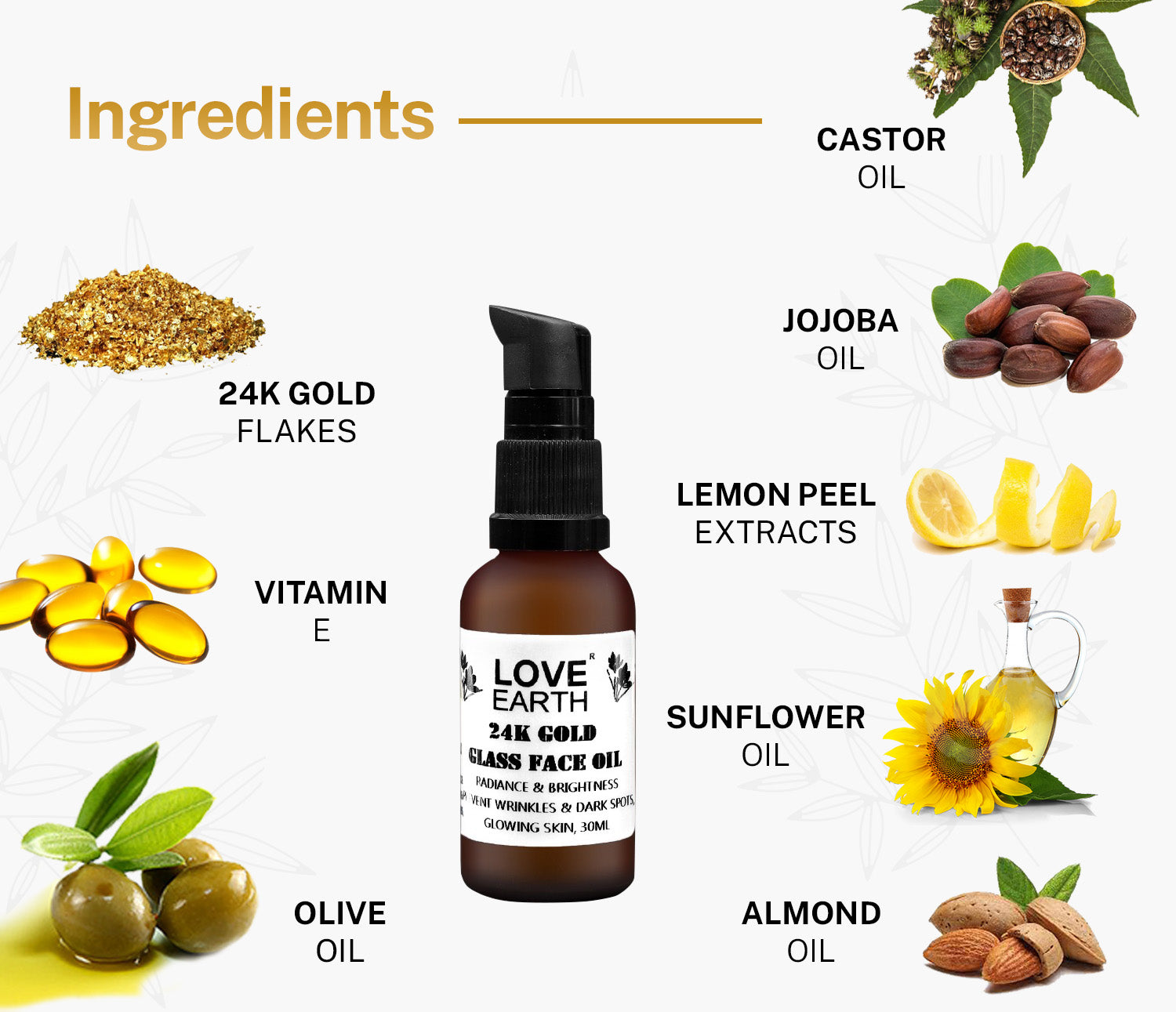 24K Gold Glass Face Oil β 30ML (Glow)