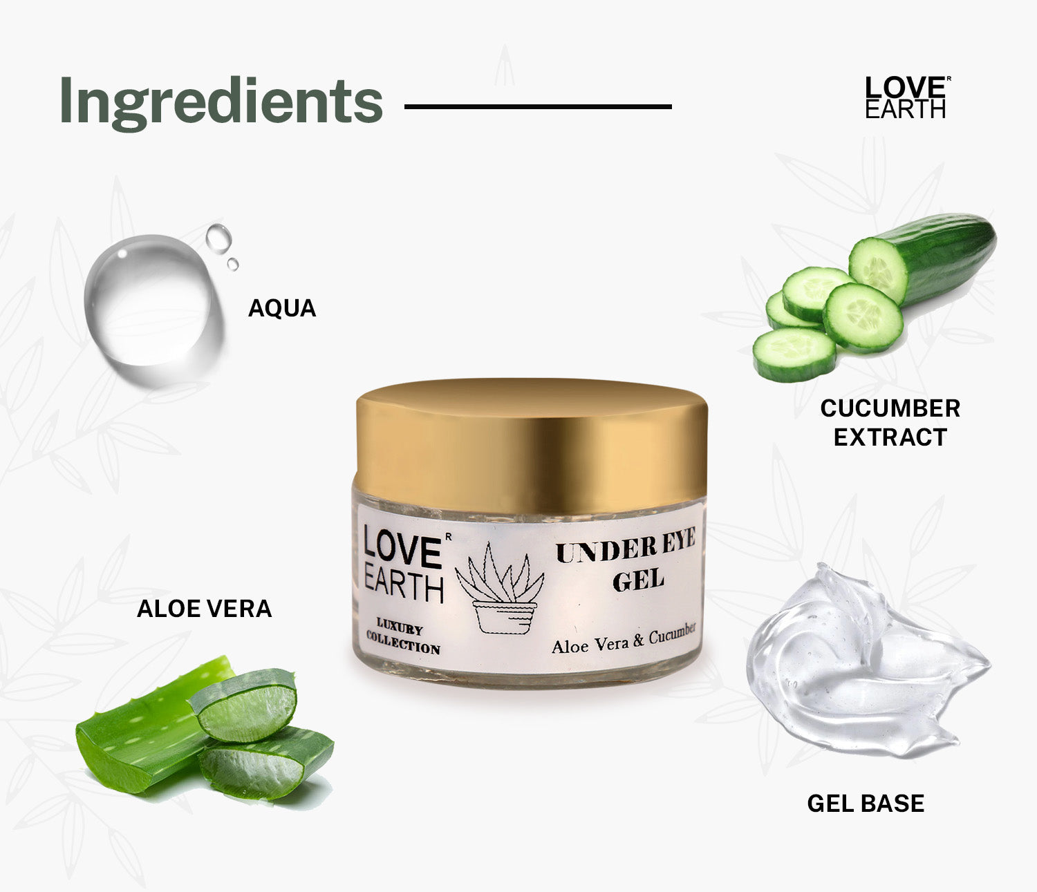 Under Eye Gel – Aloe Vera And Cucumber, 50 Grams