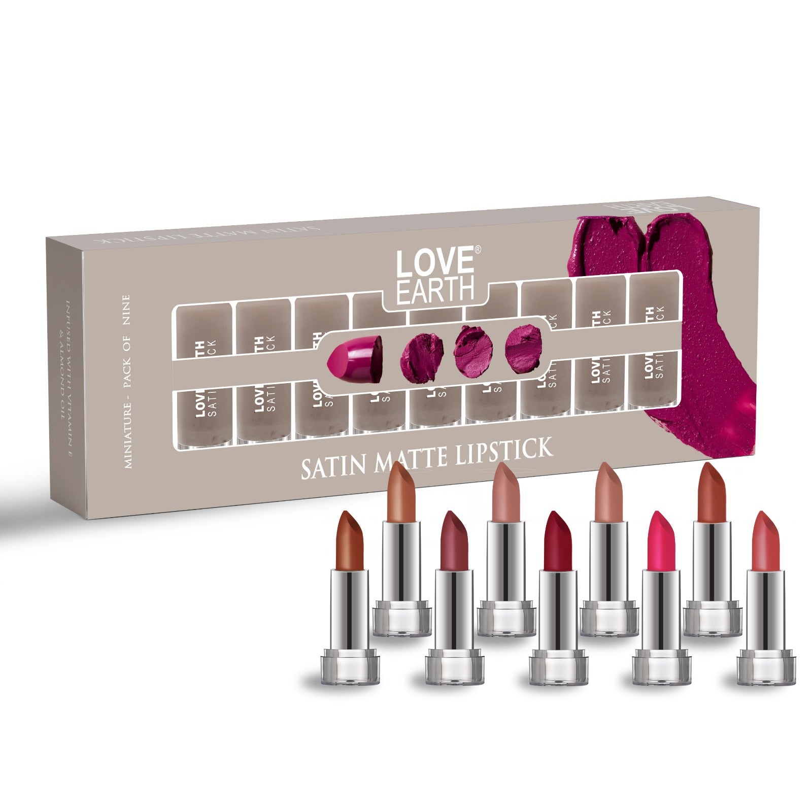 Satin Matte Lipstick Pack Of 9 - 18G