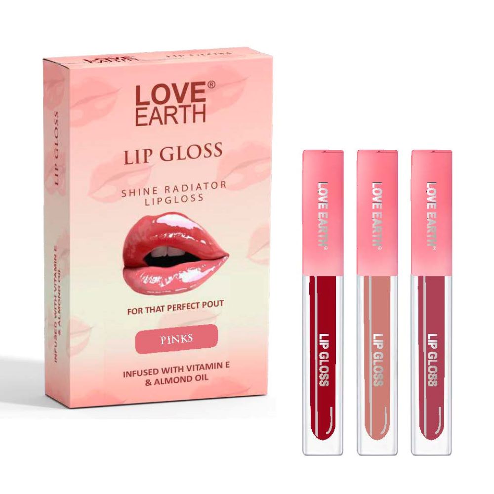 Liquid Lip Gloss-Pack of 3 Pinks