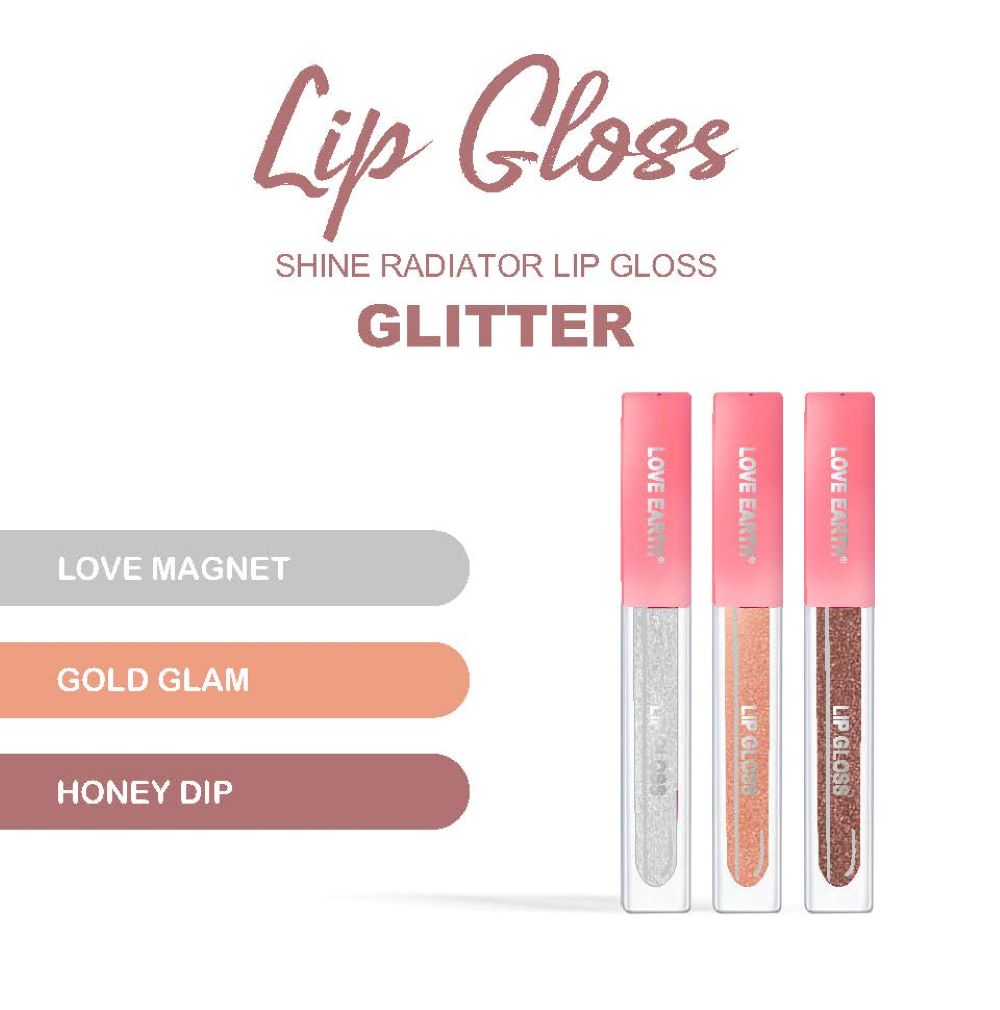 Liquid Lip Gloss-Pack of 3 Glitter