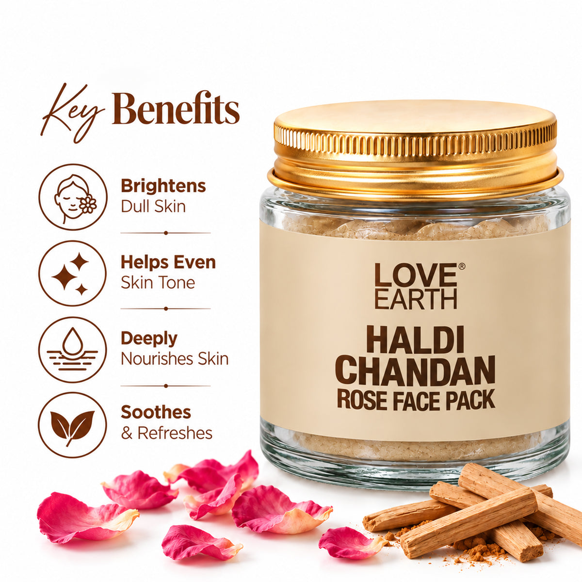 Haldi Chandan Rose Face Pack