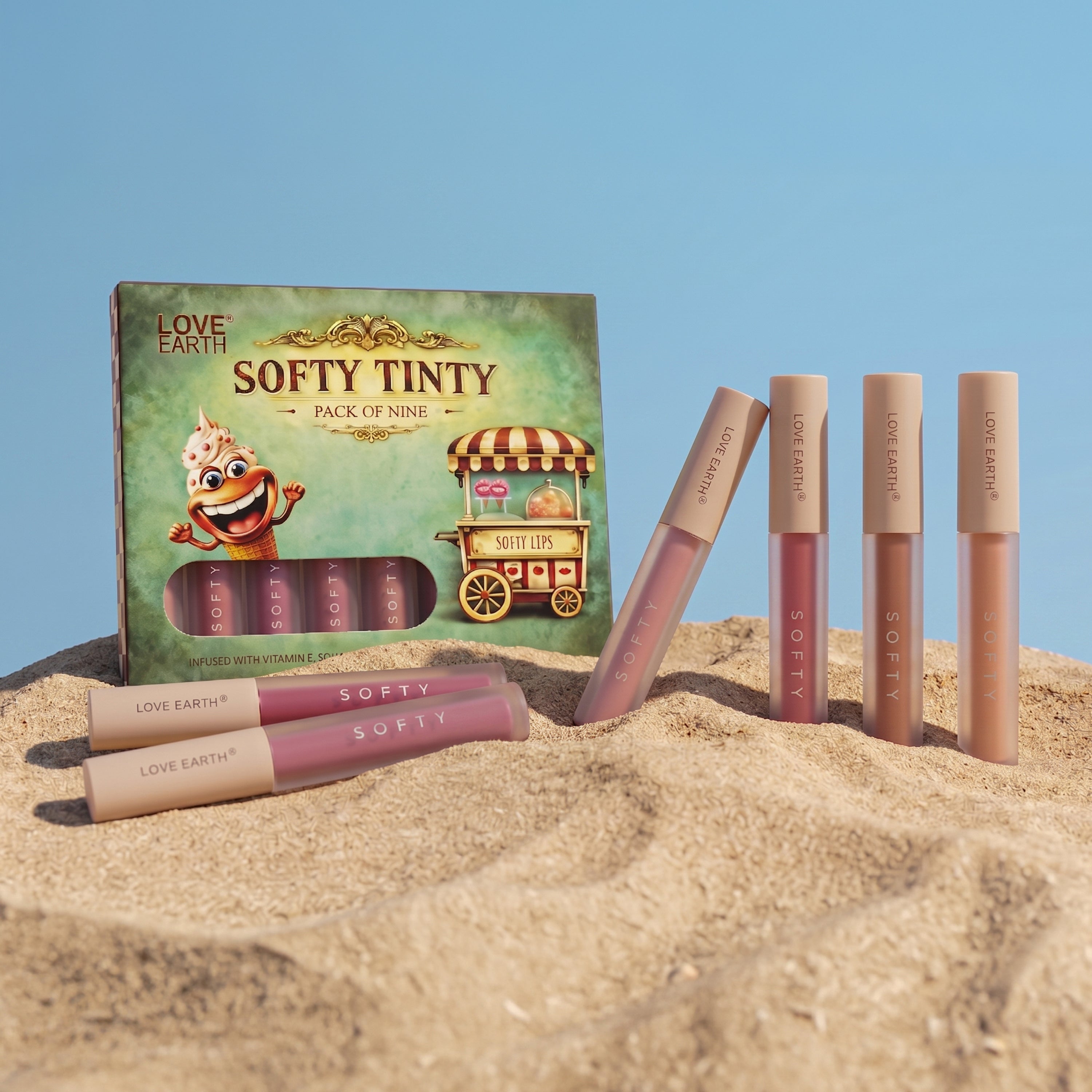Softy Tinty Lipstick-Pack Of 9 