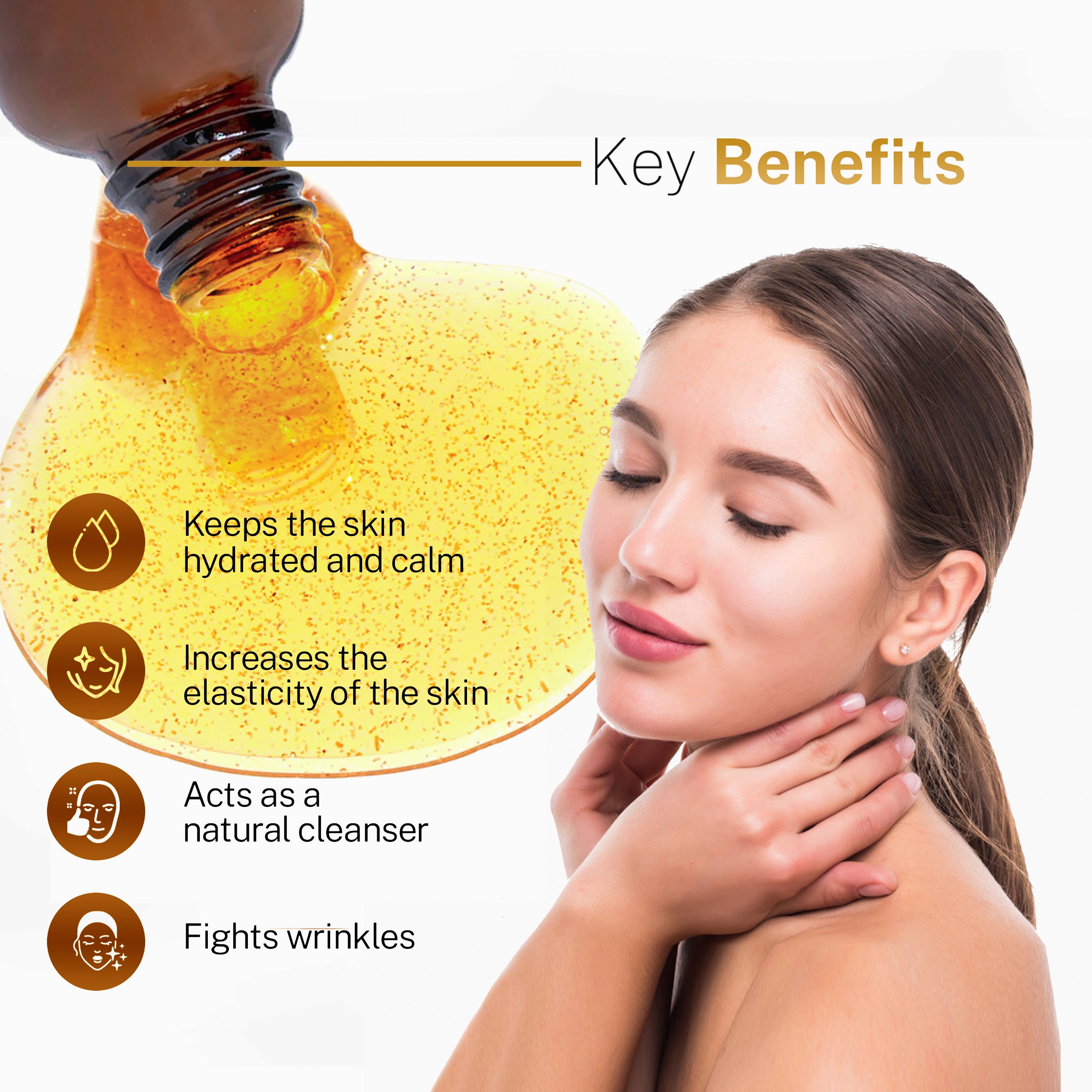 24K Gold Glass Face Oil – 30ML (Glow)