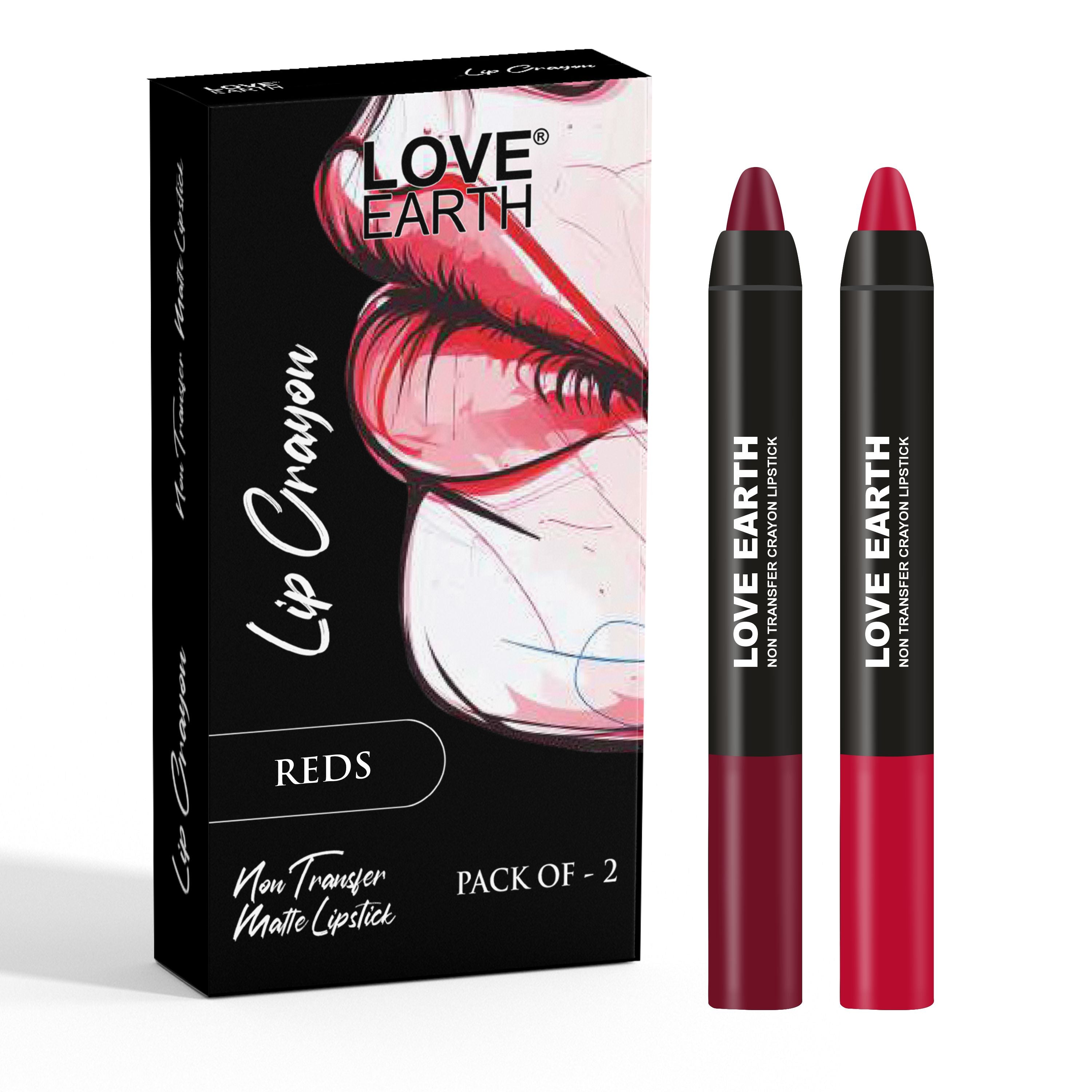 Lip Crayon Pack Of 2 Reds