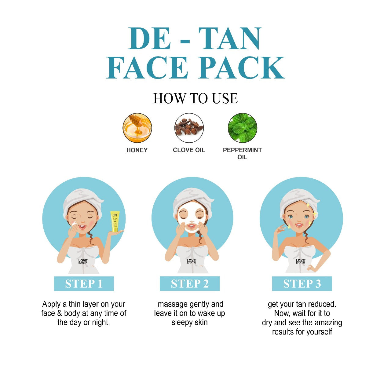 DE-TAN FACE PACK-50g