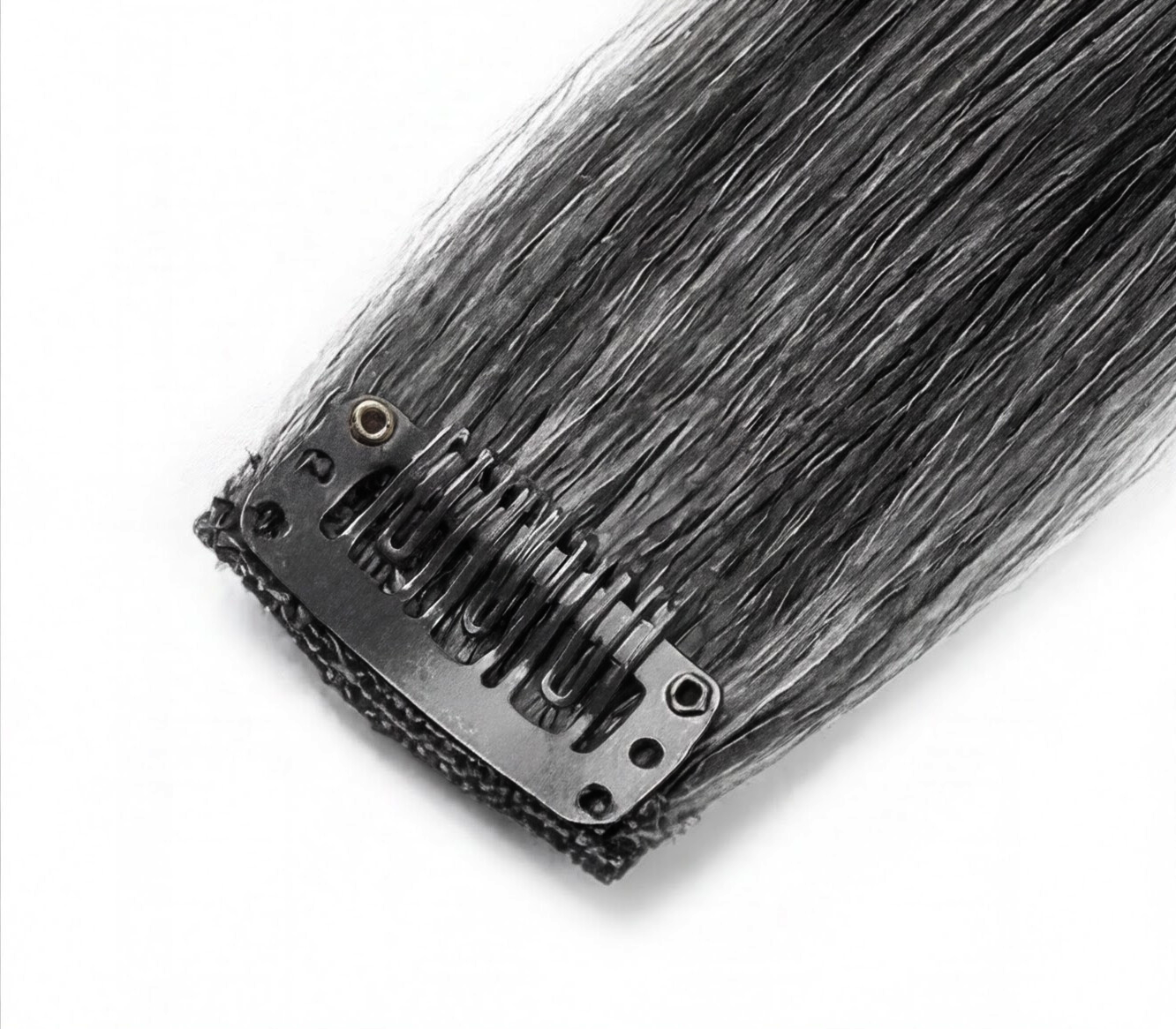 Single Clip Side Hair Extensions 14 Inch Salt & Pepper