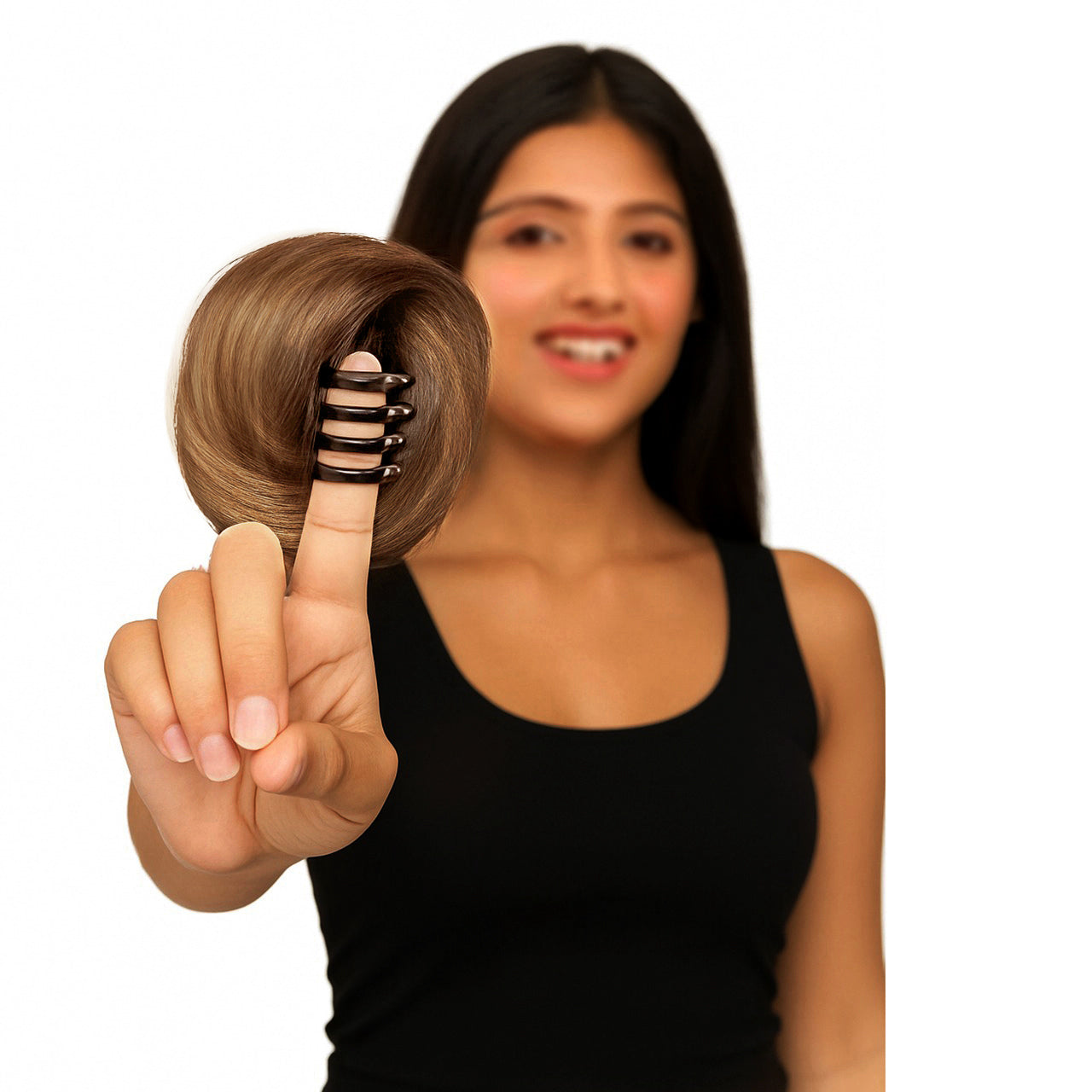 Clip-on Hair Bun Golden Brown