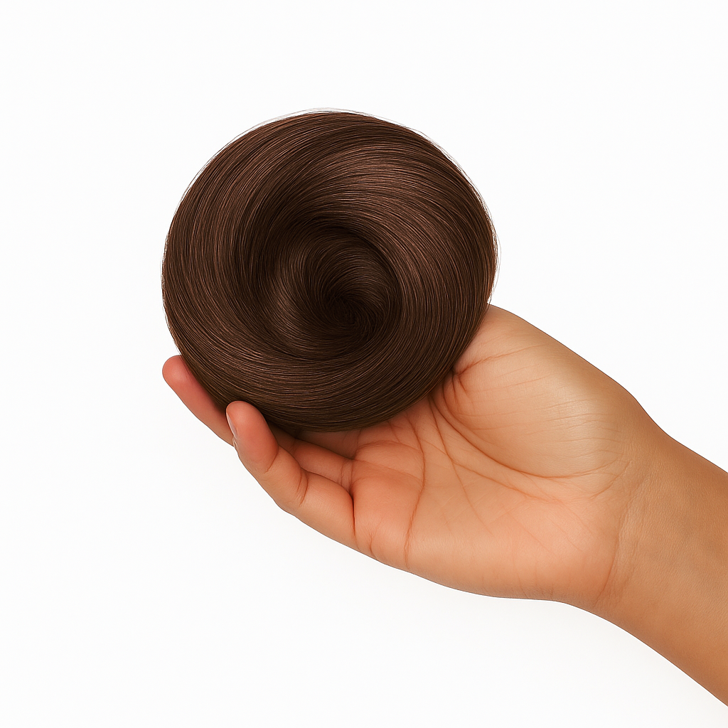 Clip-on Hair Bun Light Brown