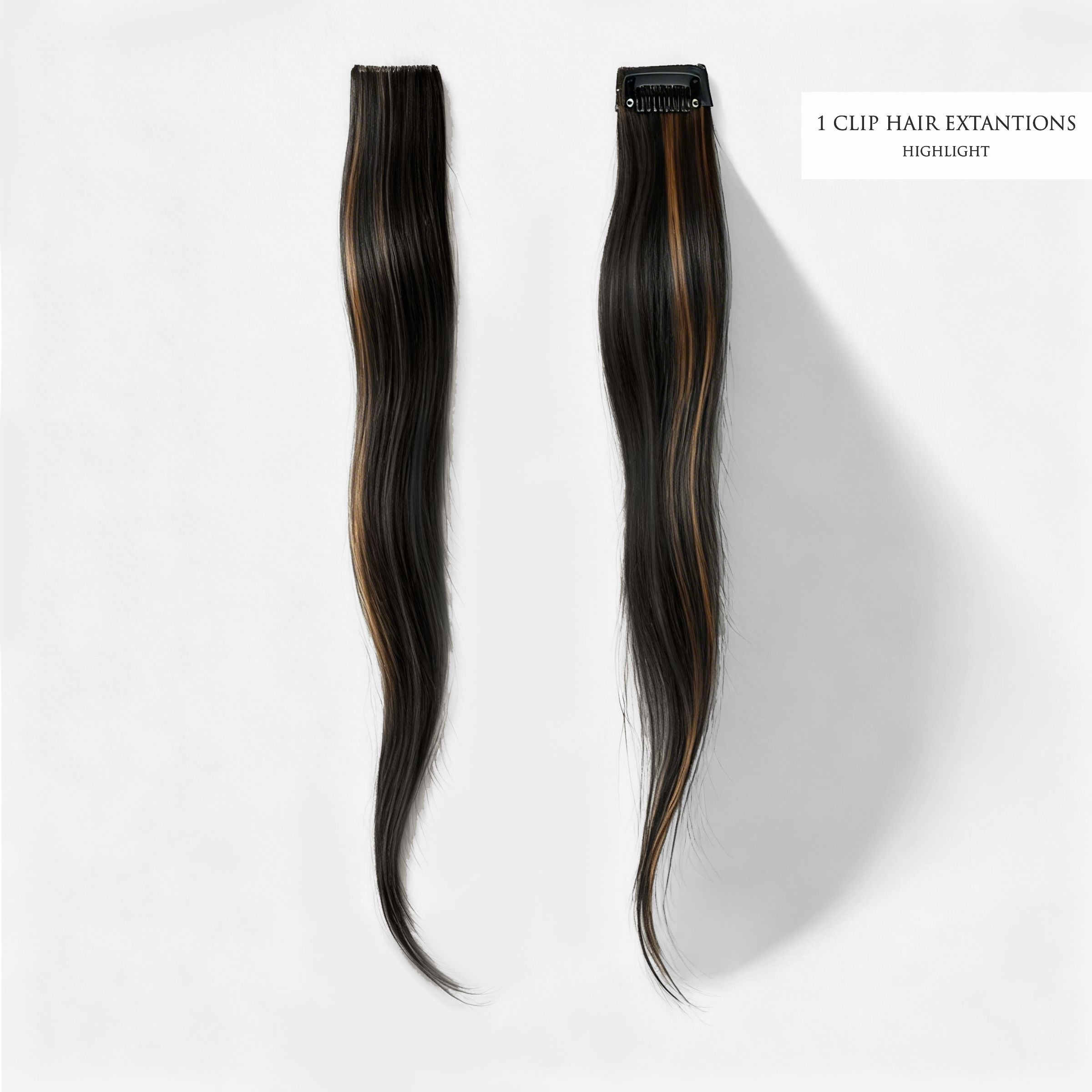 Single Clip Side Hair Extensions 14 Inch Highlight