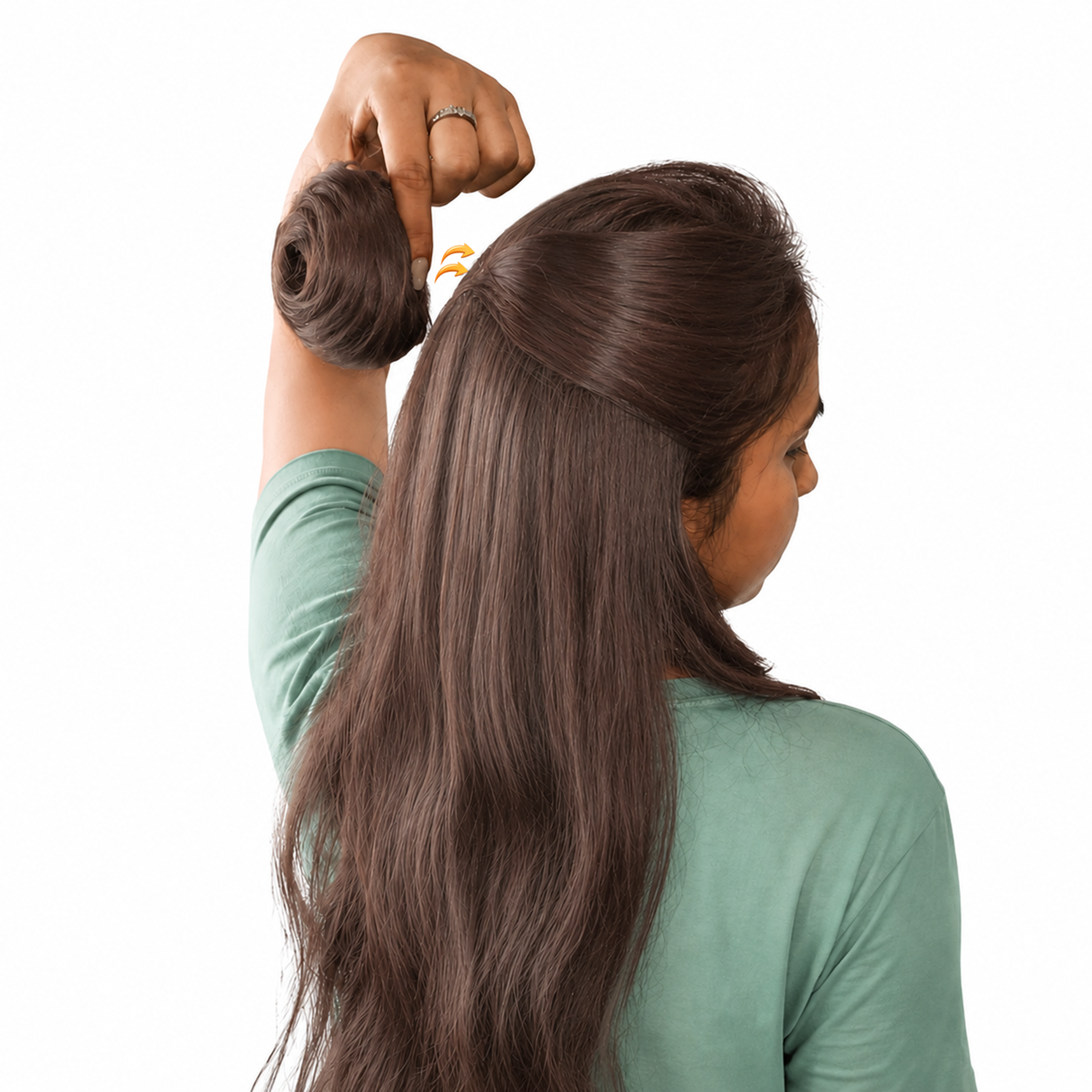Clip-on Hair Bun Natural Brown