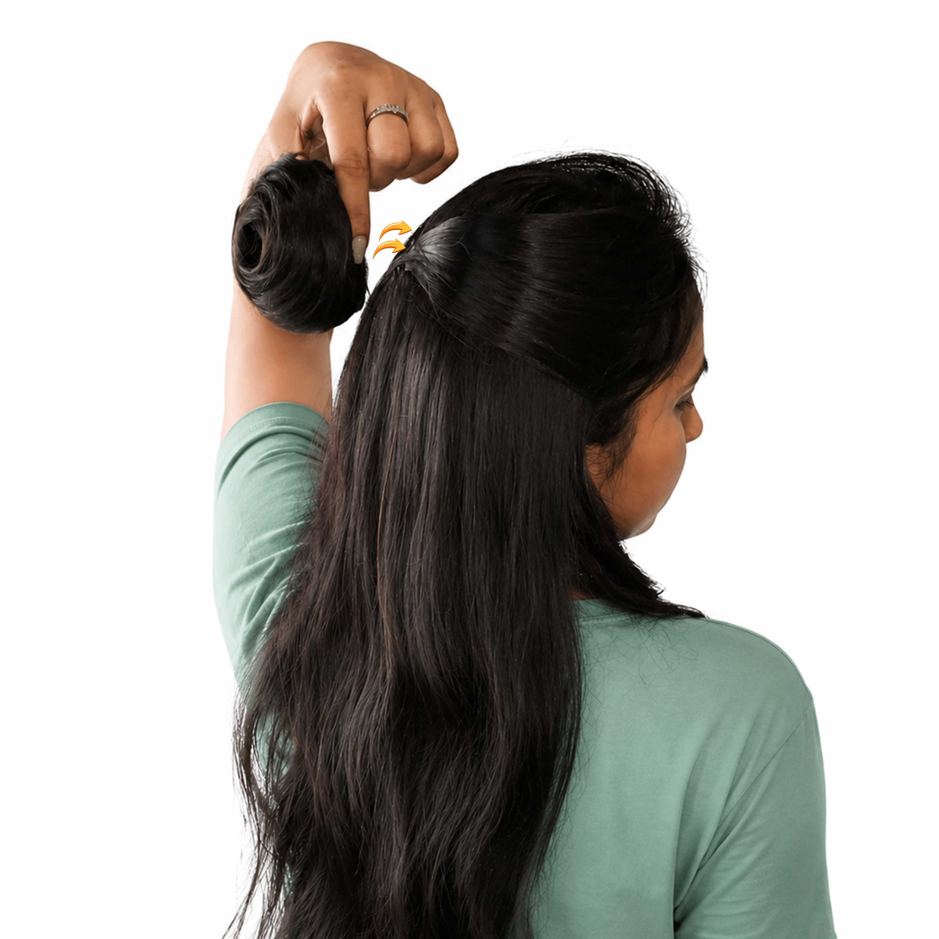 Clip-on Hair Bun Natural Black