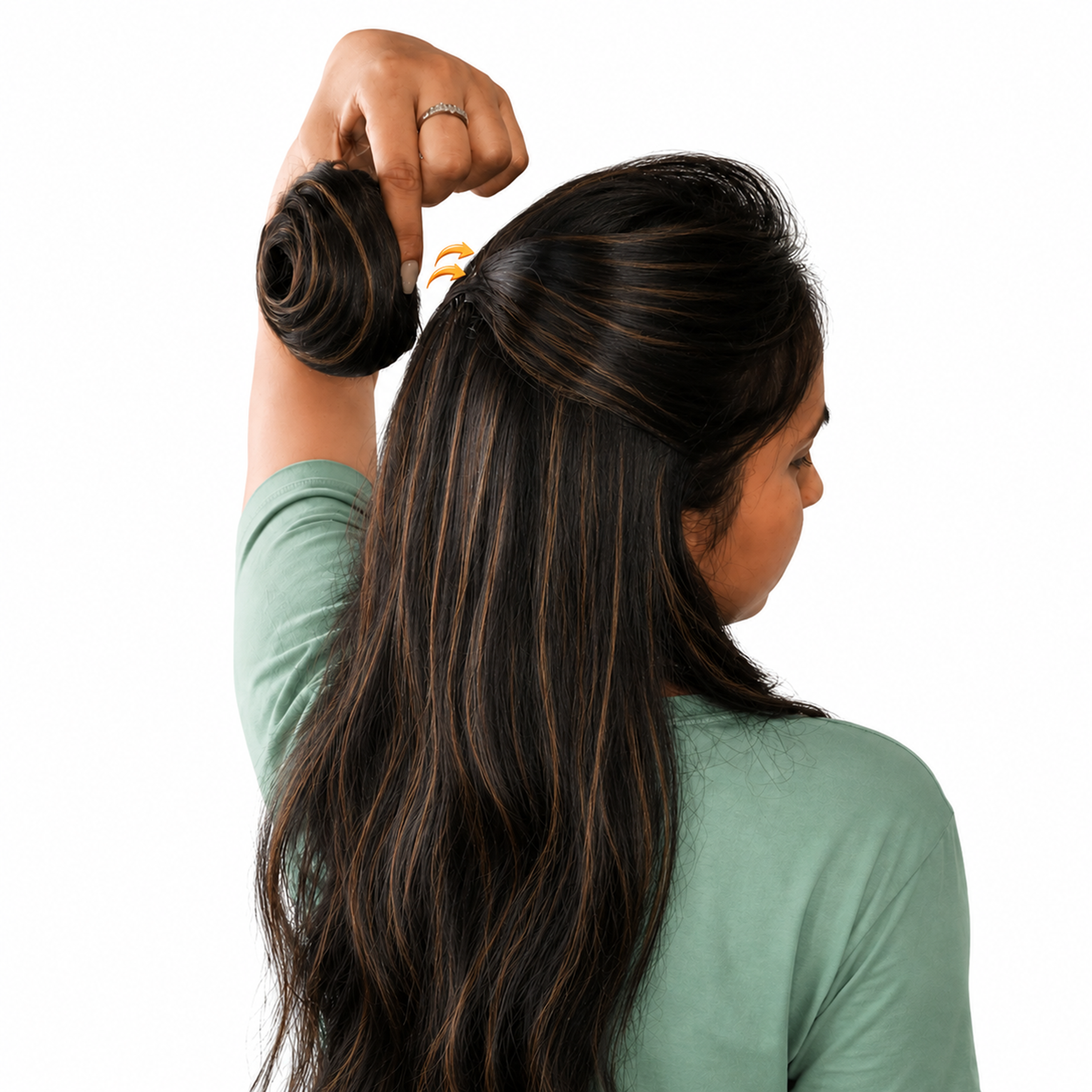 Clip-on Hair Bun Highlight