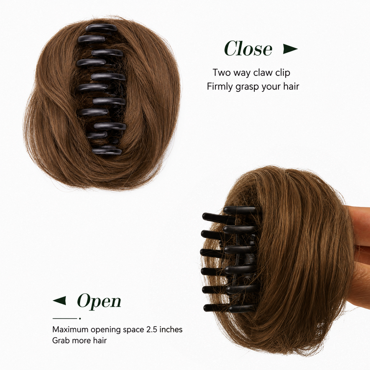 Clip-on Hair Bun Golden Brown