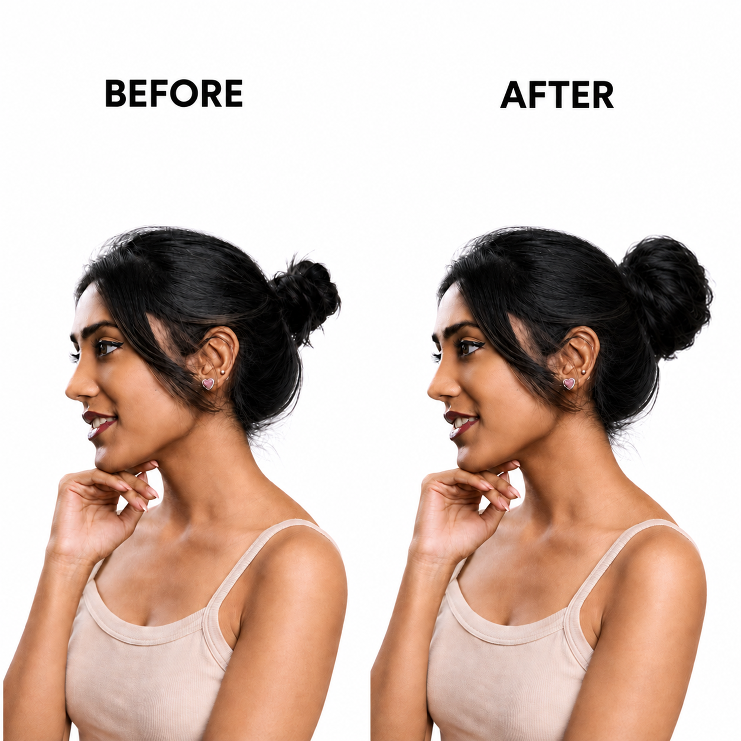 Clip-on Hair Bun Highlight