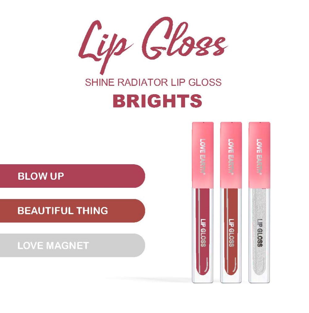 Liquid Lip Gloss-Pack of 3 Brights