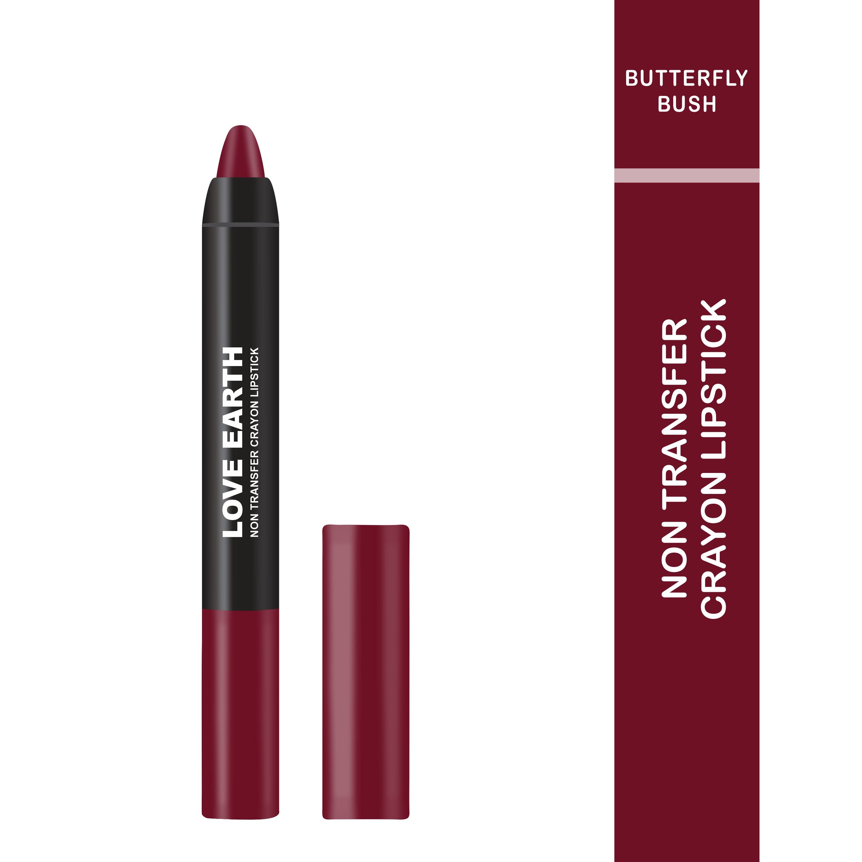 LOVE EARTH NON TRANSFER LIP CRAYON LIPSTICK-BUTTERFLY BUSH 3.5g