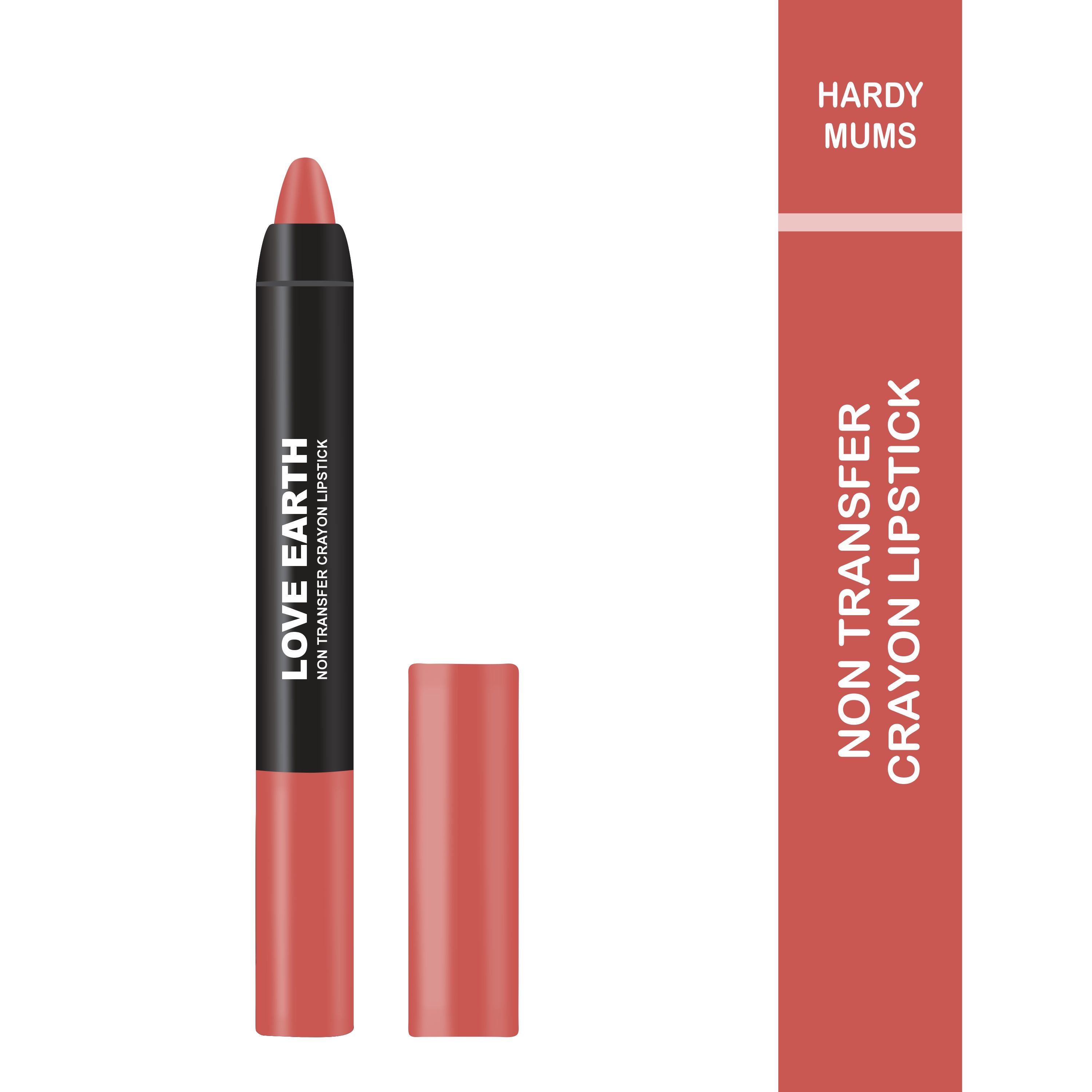 LOVE EARTH NON TRANSFER CRAYON LIPSTICK-HARDY MUMS 3.5g