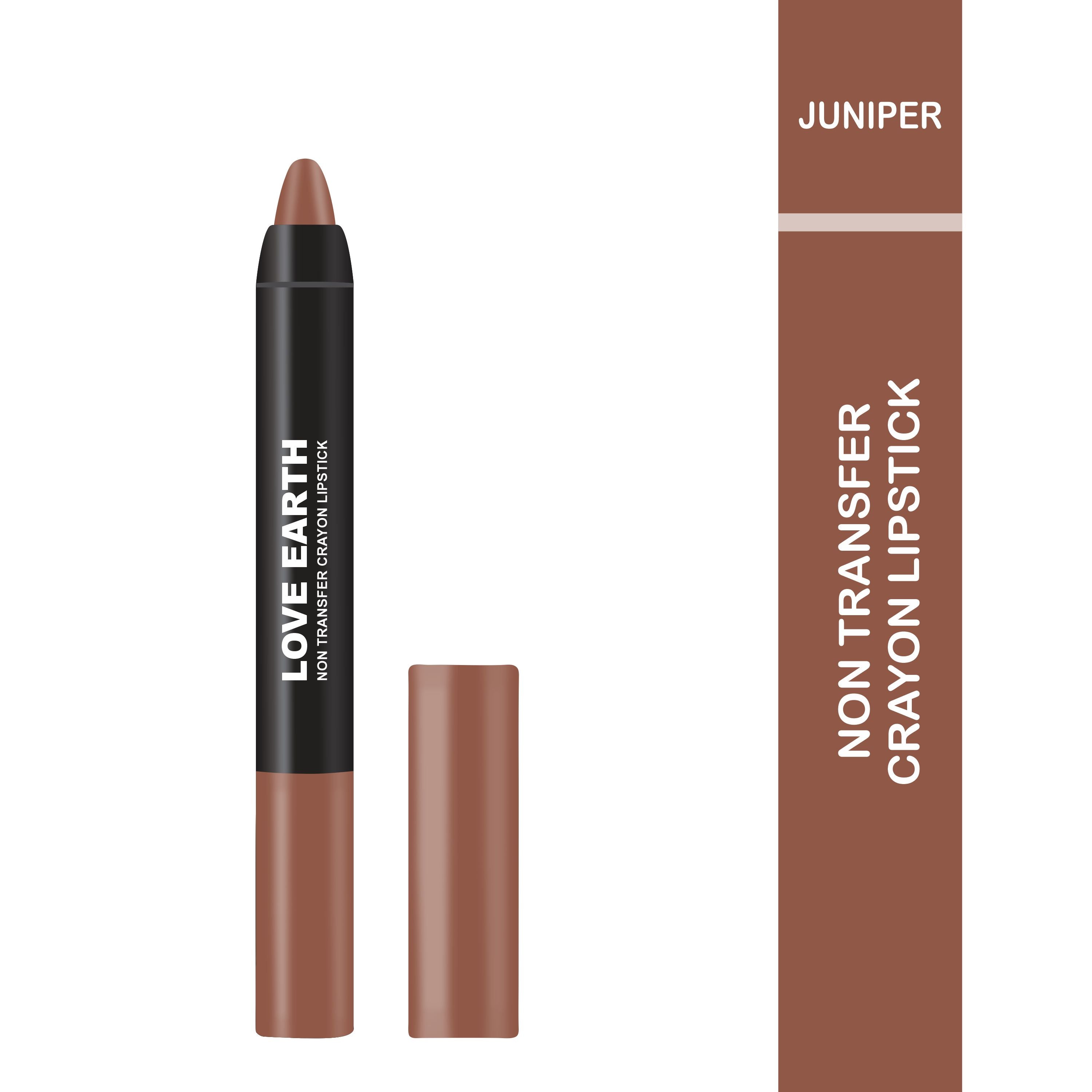 LOVE EARTH NON TRANSFER LIP CRAYON LIPSTICK-JUNIPER 3.5g