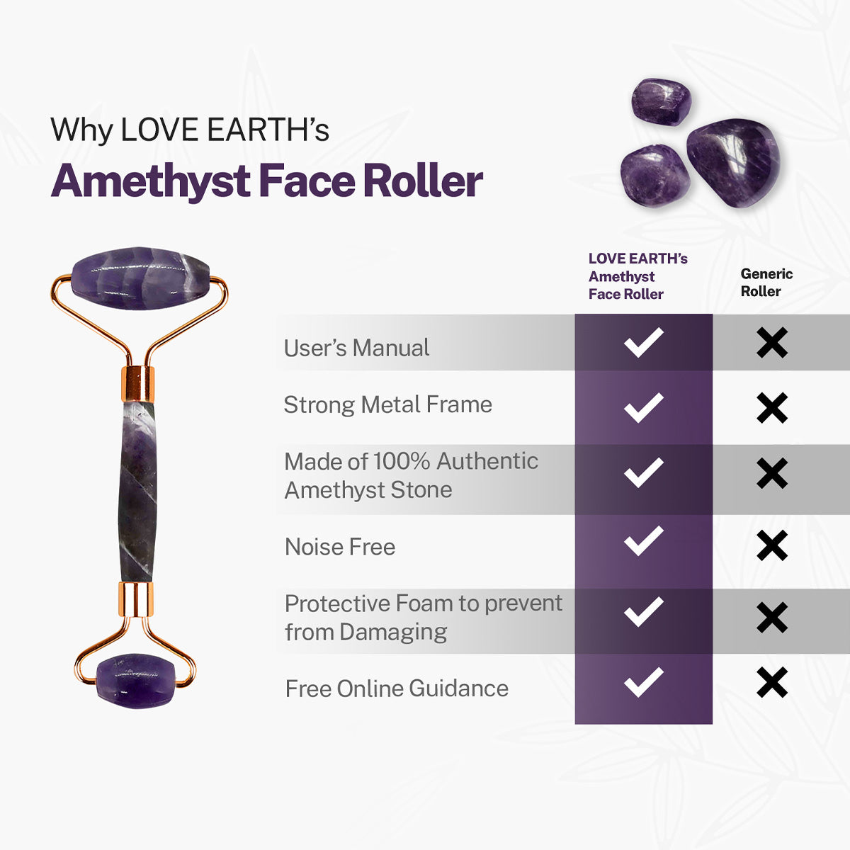 Love Earth Amethyst Face Roller